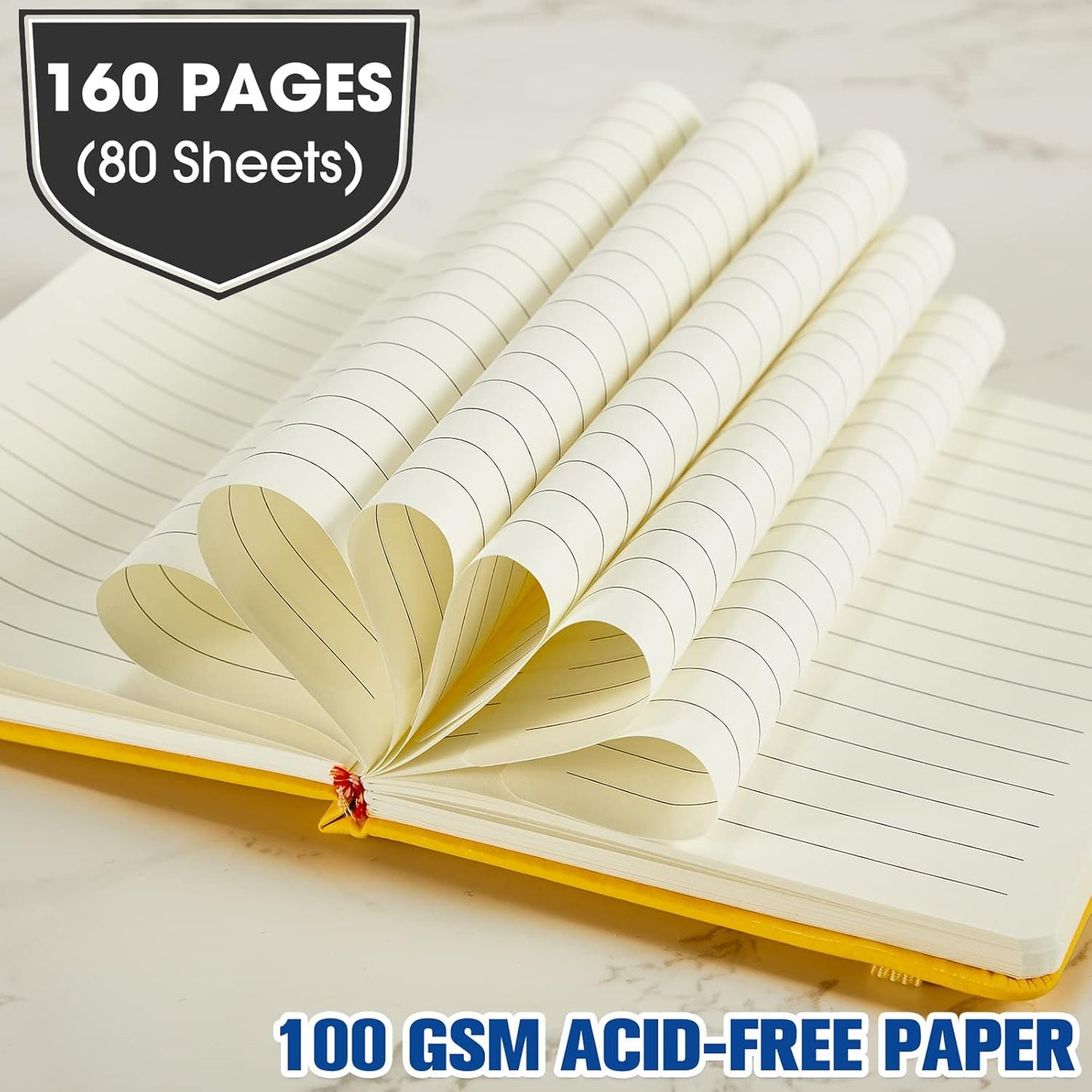 40 Pack Pocket Notebook Journals A6 Mini Hardcover Journal PU Leather Lined Notebooks 3.5 x 5.5 Inch Small College Ruled Notepad With Pen Holder for Writing Office School Supplies(Mixed Color)