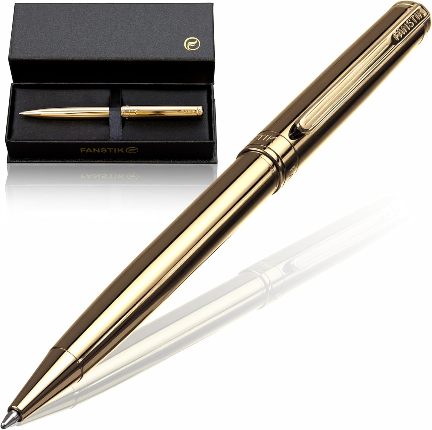 Gold Luxury ballpoint Pen (Made In USA) fancy gift set for women, Real 24K Gold Plating, Professional executive pen gift set for men (Lux BallPoint Gld)