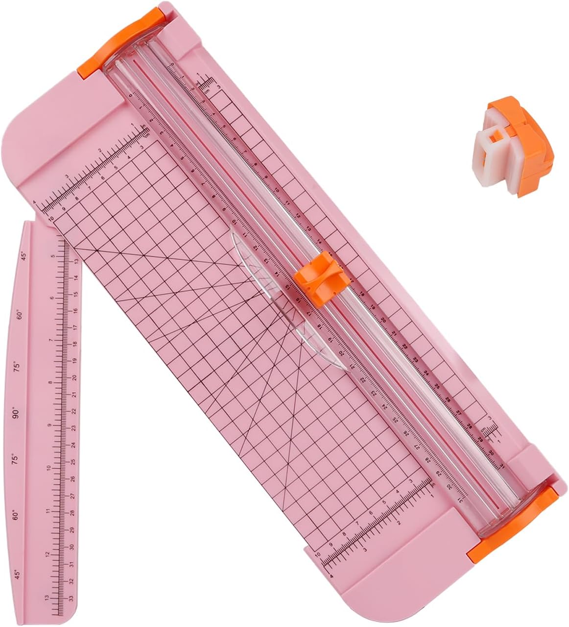 A4 Paper Cutter -12 Inch Paper Trimmer with 2pcs Replacement Blades with Safeguard Side Rulerfor Cut Gift Card,Coupon,Label, Cardstock,Photo