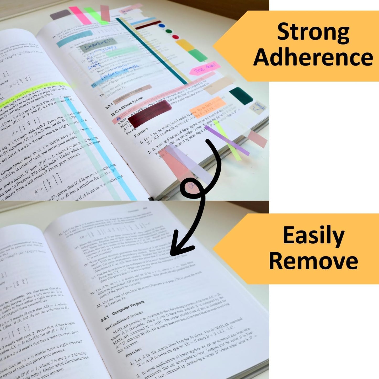 UniBright Sticky Arrow Flags and Transparent Sticky Notes Combo Pack 350 Pcs Tabs for Notebooks Page Markers Page Tabs Book Tabs Annotation Tabs and Clear Sticky Note Assorted Neon Colors