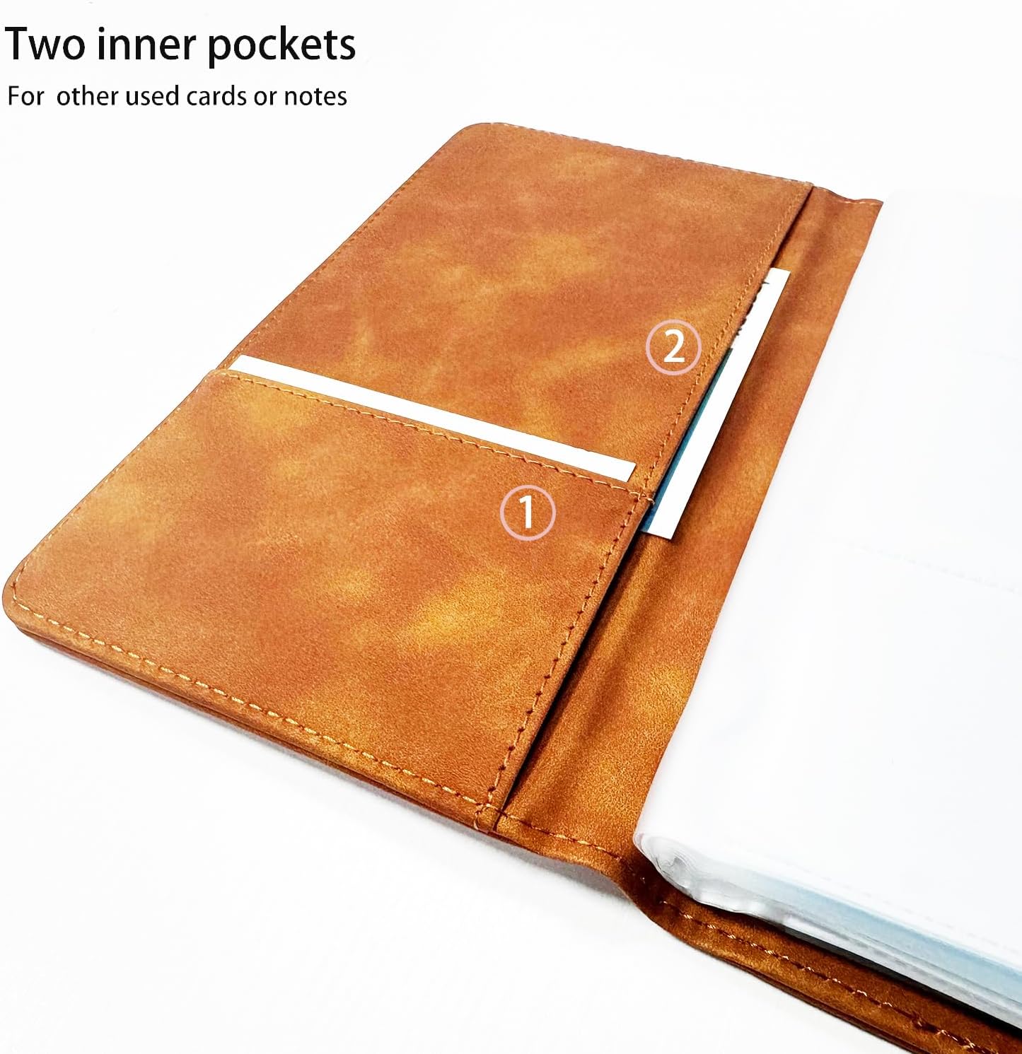 Leather Professional Business Card Holder Book Organizer, 240 Card Slots Capacity Booklet, Premium PU Name Cards Storage Folder with Soft Cover, Credit Card Binder Holder for Men/Women (Yellow)