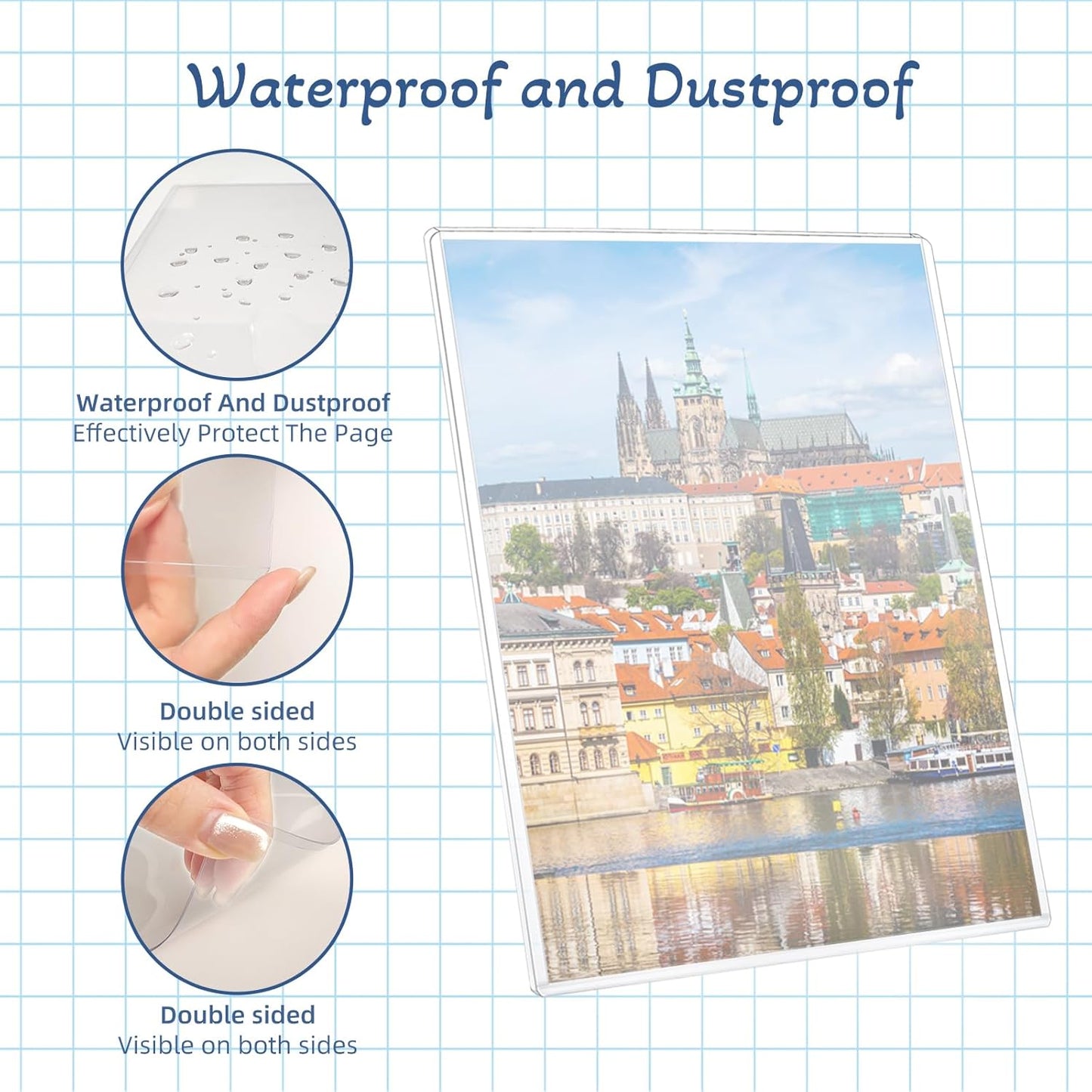 12 Pcs 8 1/2" x 11" Rigid Print Protectors - Clear Toploaders - Hard Plastic Document & Photo Sleeves - Birth Certificate Protector