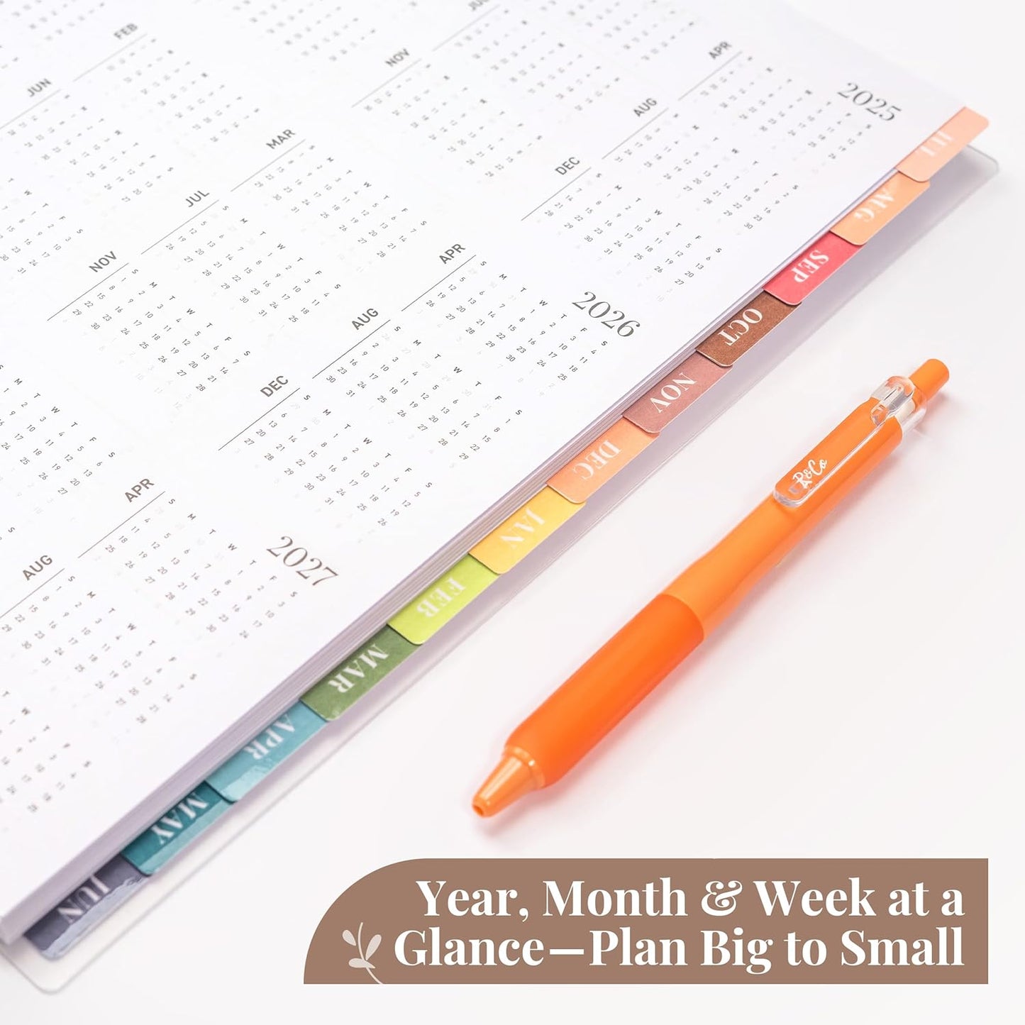 Rileys Academic Planner 2025-2026, Daily, Weekly & Monthly Planner, July 2025 - June 2026, Student Notes Pages, Twin-Wire Binding, Weekly Agenda for School & Work (8.5 x 11-Inches, Pink, Diagonal)