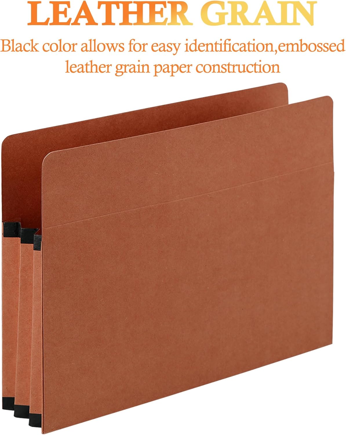 10 Packs Expanding File Pockets,5-1/4"" Expandable Folder Bag,Expandable File Folders Letter Size,Accordion File Organizer for Office,School,Home,Kraft