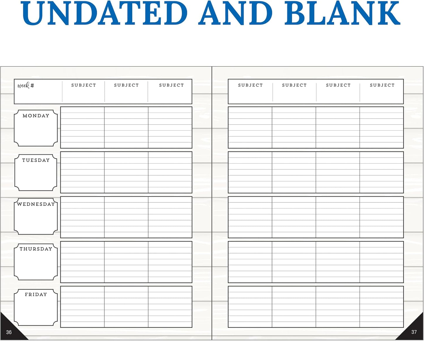 Carson Dellosa Modern Farmhouse Teacher Planner 2025-2026, Undated 8" x 11" Lesson Plan Book With Stickers, Class Schedule, and Weekly Calendar School Supplies, Homeschool and Classroom Must Haves