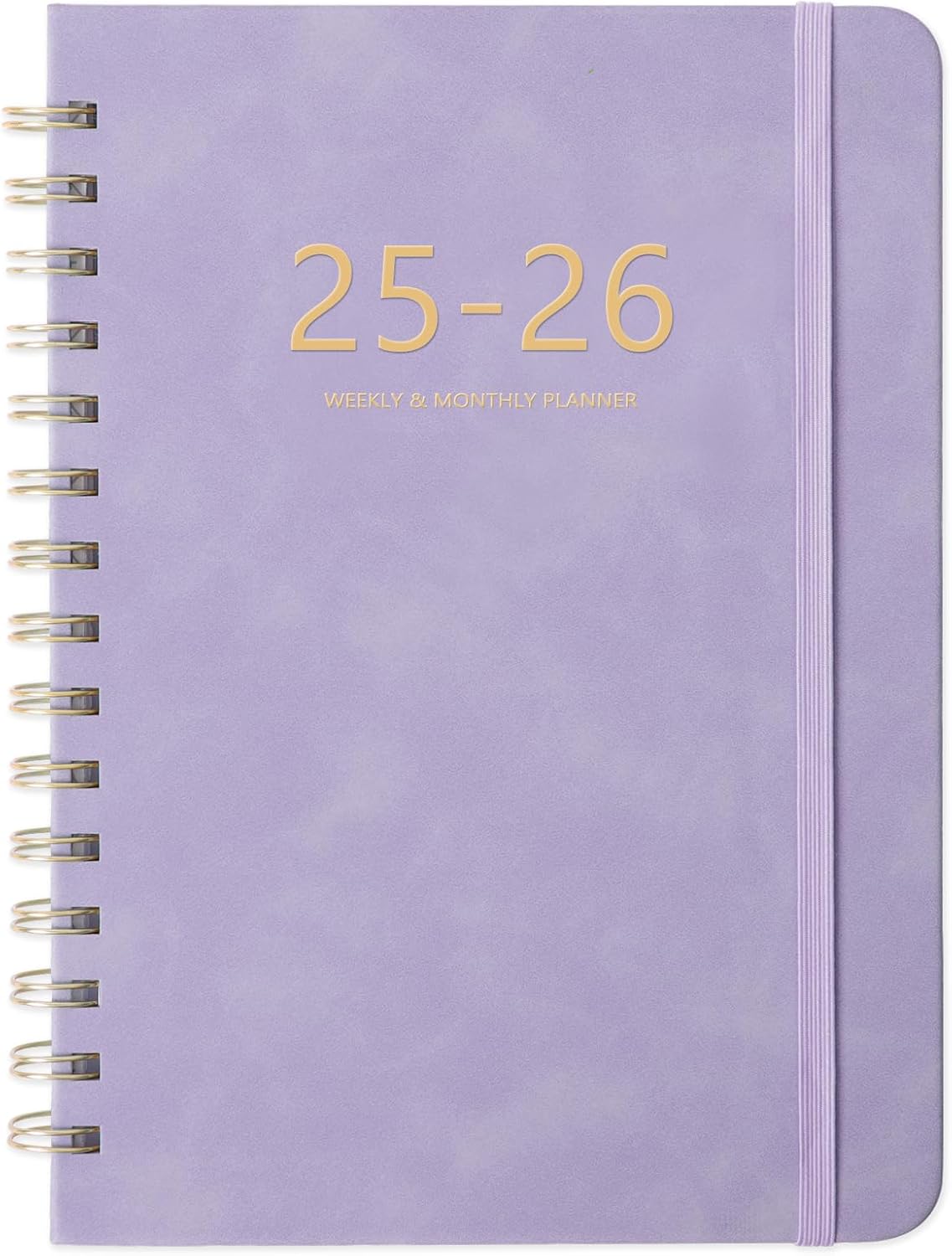 Academic Planner 2025-2026, Weekly and Monthly Calendar Planner, July 2025 - June 2026, 6.4" x 8.5", Faux Leather Cover Yearly Teacher Student Planning Agenda Book with Tabs, Pocket, Notes (Purple)