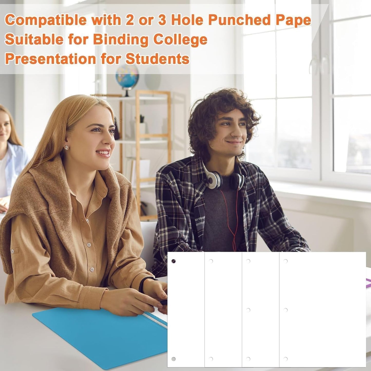 gisgfim 12 Pcs 8.5 X 11'' Pressboard Report Cover 3" Capacity Prong Clip Report Cover Metal Prong Fastener with Compressor Letter Size Presentation Report Folder for Bind Proposal Document