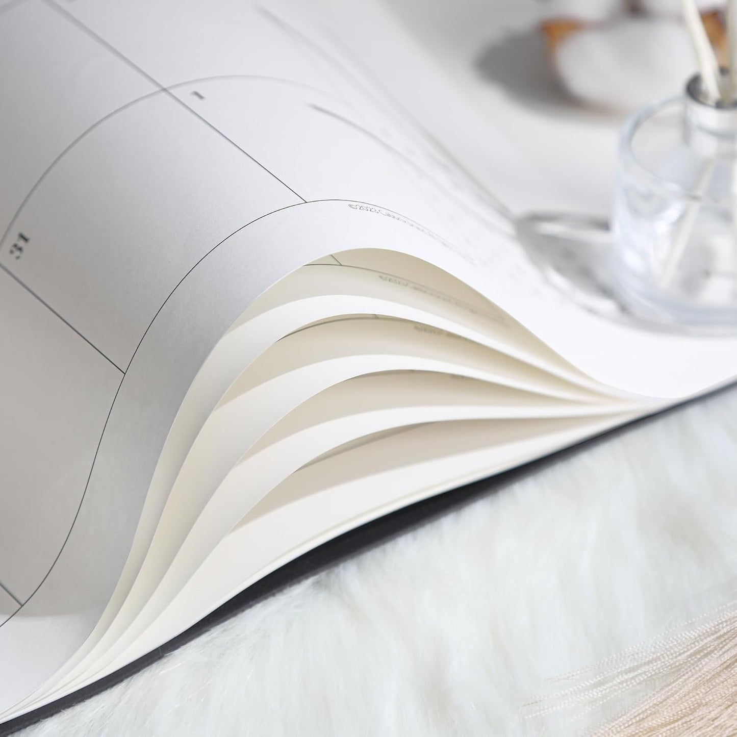 Simplified Desk Calendar 2025-2026 with Desktop Mat, Cabbrix Large Desk Pad Calendar 21" x 16-1/2" From July 2025 to December 2026, Desk Blotter Calendar 2025 for Home School and Office (Black)