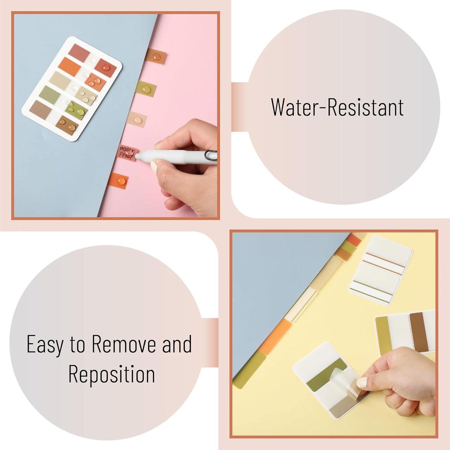 Mr. Pen- Sticky Index Tabs, 500 Pcs, 21 Sets, Colorful Sticky Tabs for Notebooks, Page Markers, Page Tabs for Binders, Page Tabs Sticky Tabs for Books, Notebook Tabs, Book Sticky Tabs for Notebooks