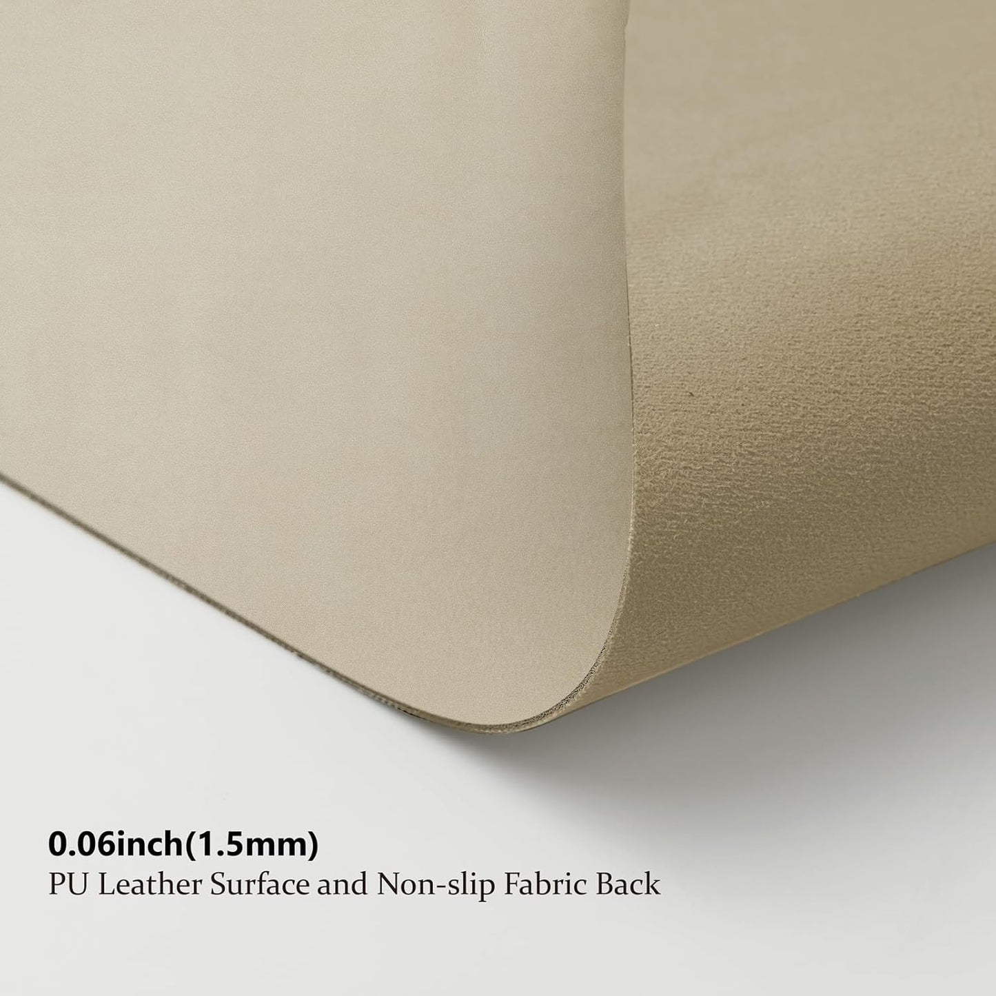 HOMIEAZICOZI Leather Desk Mat - Non-Slip PU Pad for Office and Home Organization Accessories Ideal Large Mouse Mats on Top of Desks (Champagne Gold,36''x 17'') (DPD-CG-L)