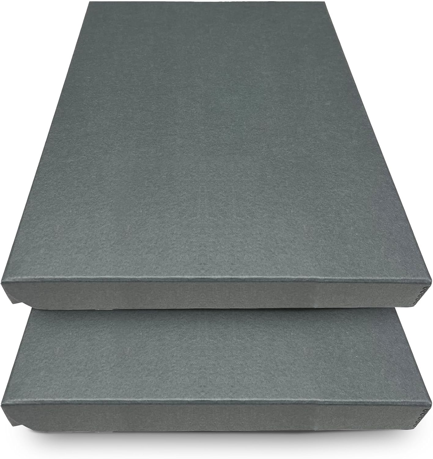 Golden State Art, Archival Folio Storage Box 16x20, Clamshell Design with Metal Edge, Preserve and Store Photos Documents Cards Prints Arts Crafts DIY, Gray, Pack of 2