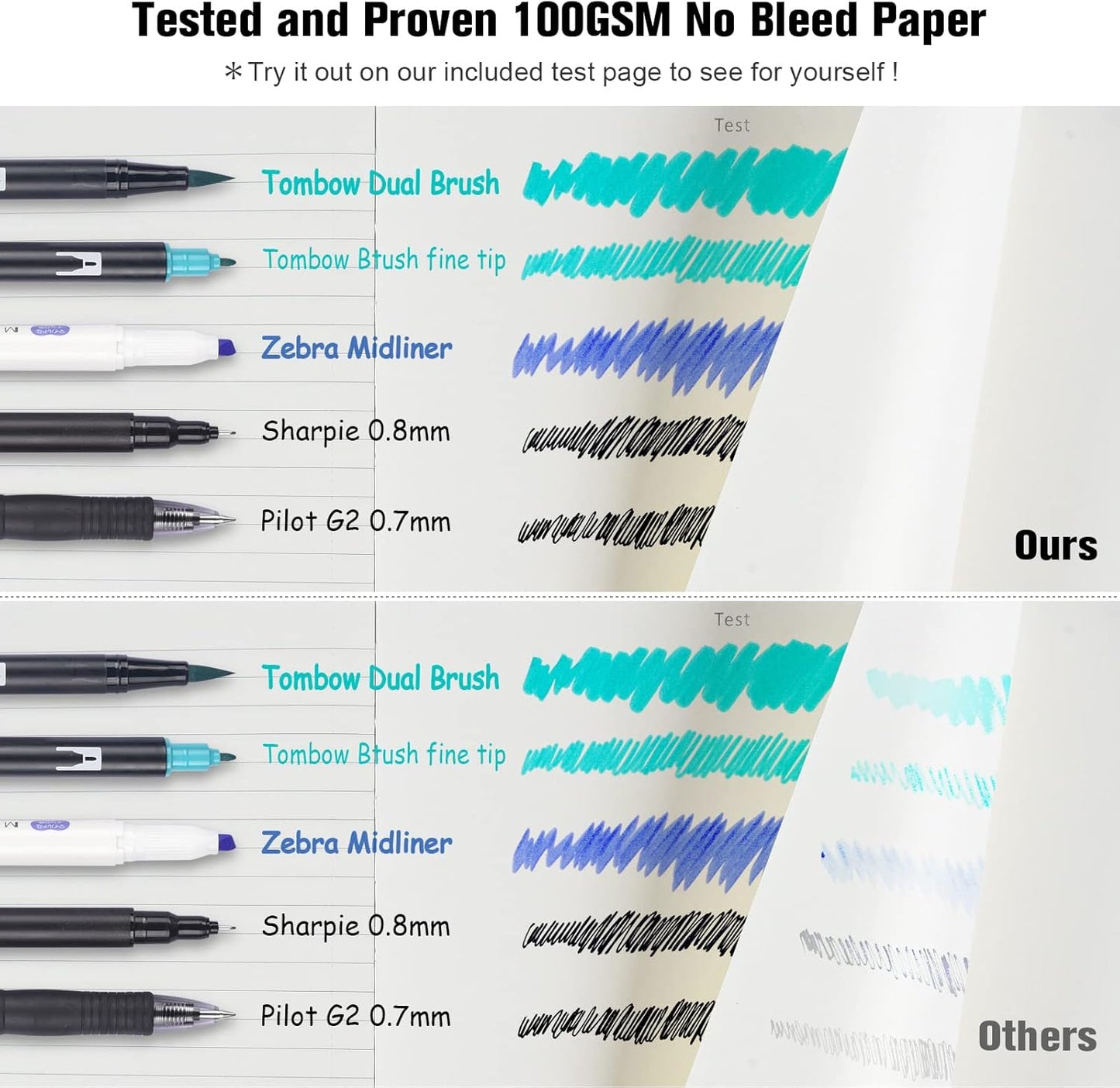 Lined Journal Notebook, Large A5 College Ruled Notebook, 312 Numbered Pages Work Notebook with Index Stickers, 100gsm Thick Paper, Hardcover Vegan Leather Journal for Women Men School Office, Black