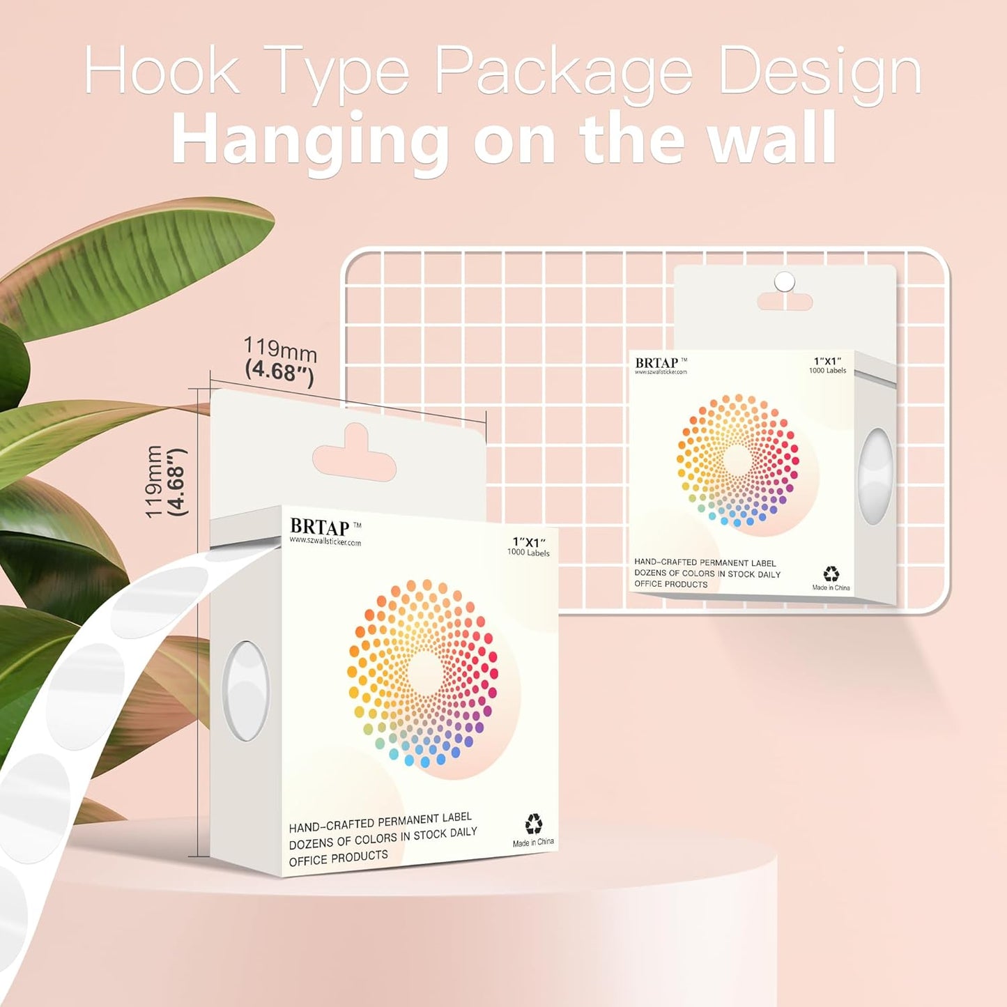 1 Inch Round Color Coding Labels, 1000 Dots Per Roll Transparent Color Coded Dot Stickers, Round Color Dot Labels for Organizing, Filing, and Storage