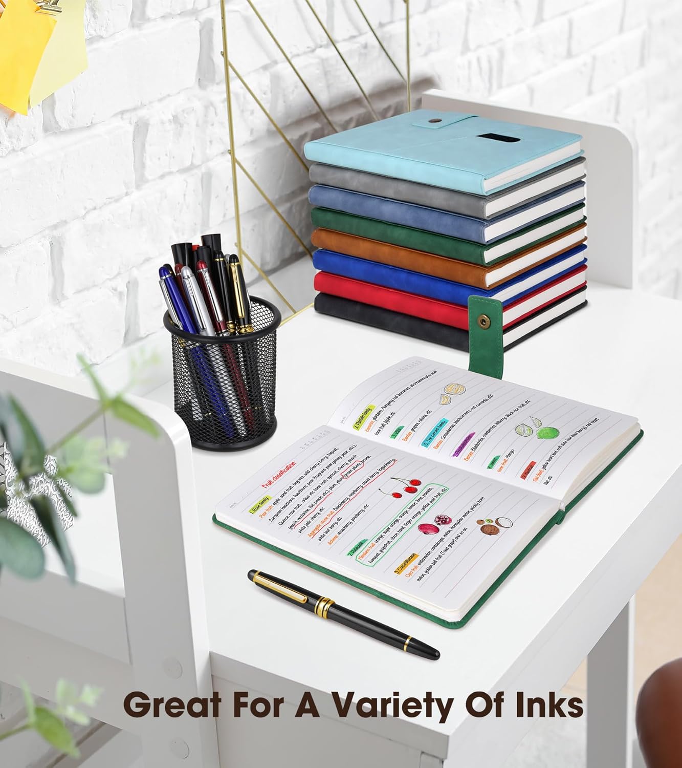 A5 Lined Leather Journal Notebook for Men Women,5.9" X 8.4" Personalized Hardcover Journal with Pen,200 Pages 100 Gsm Thick Ruled Paper Daily Diary for School,Travel,Work,Home,Writing