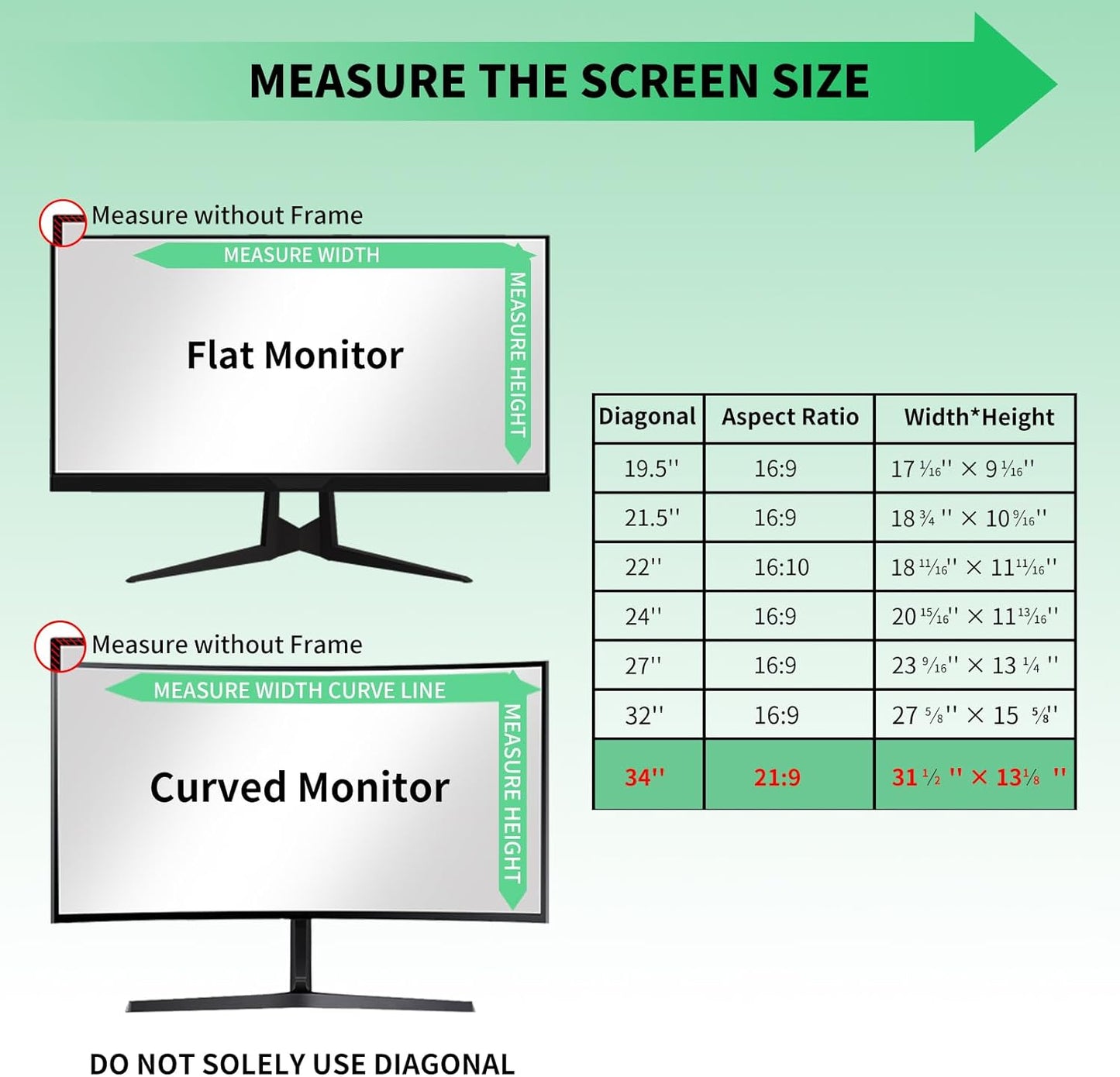 34 Inch Curved Computer Privacy Screen Filter for 21:9 Widescreen Computer Monitor Screen Protector Computer Screen Privacy Shield Anti Glare and Blue Light