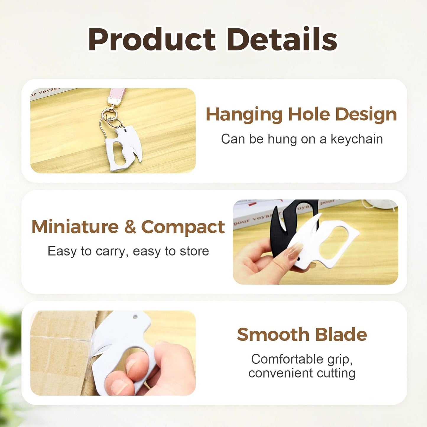 Letter Opener Envelope, 2025 Upgrade Envelope Opener Slitter Mail Opener Tool with Concealed Sharp Blade, Wrapping Mail Paper Cutter Envelope Cutter for Office Worker School Home (6PCS)