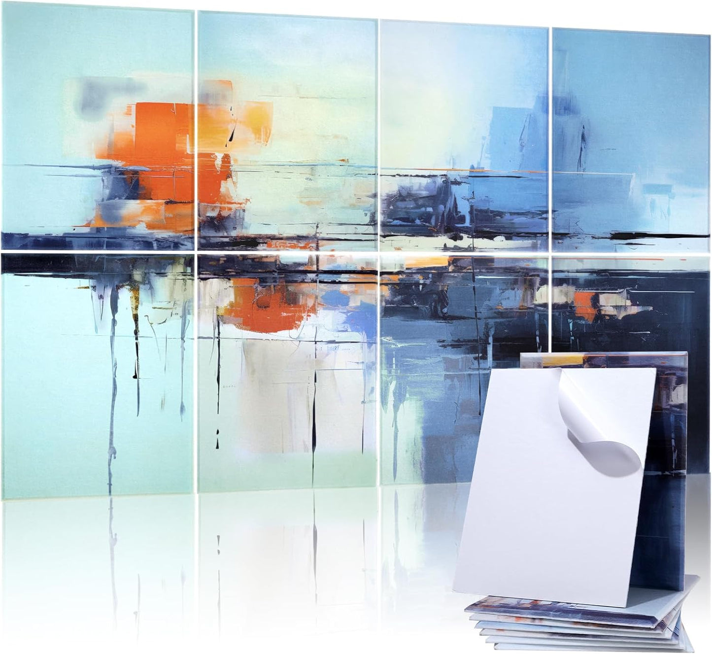 8 Pack Acoustic Panels, Soundproof Wall Panels, 48X32in Sound Proof Panels for Walls, Sound Absorbing Wall Art Decorative, Sound Dampening Panels for Recording, Home Studio(Bustling City)