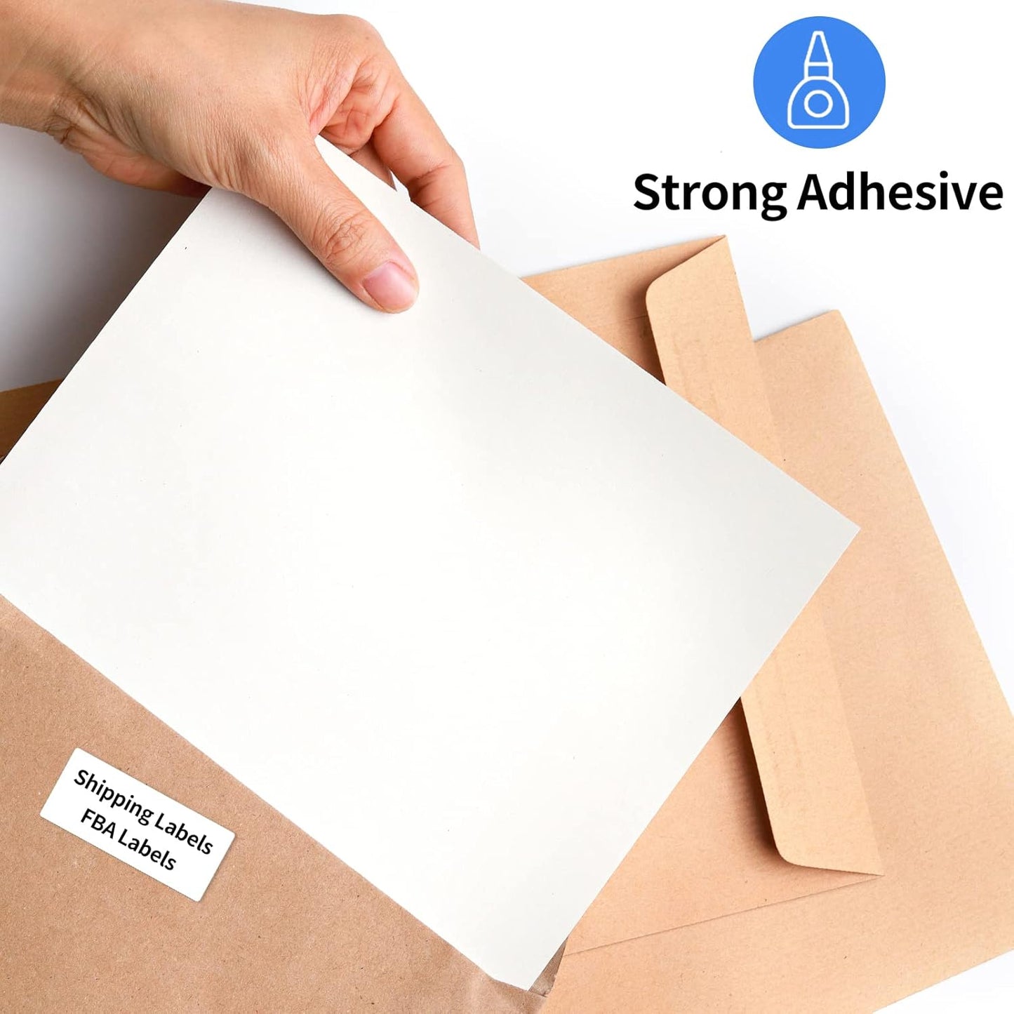 2"x4" Shipping Address Labels, 10-UP Blank Mailing Labels, White Self-Adhesive Customized Stickers for Inkjet and Laser Printer [2000 Sheet, 20000 Labels]