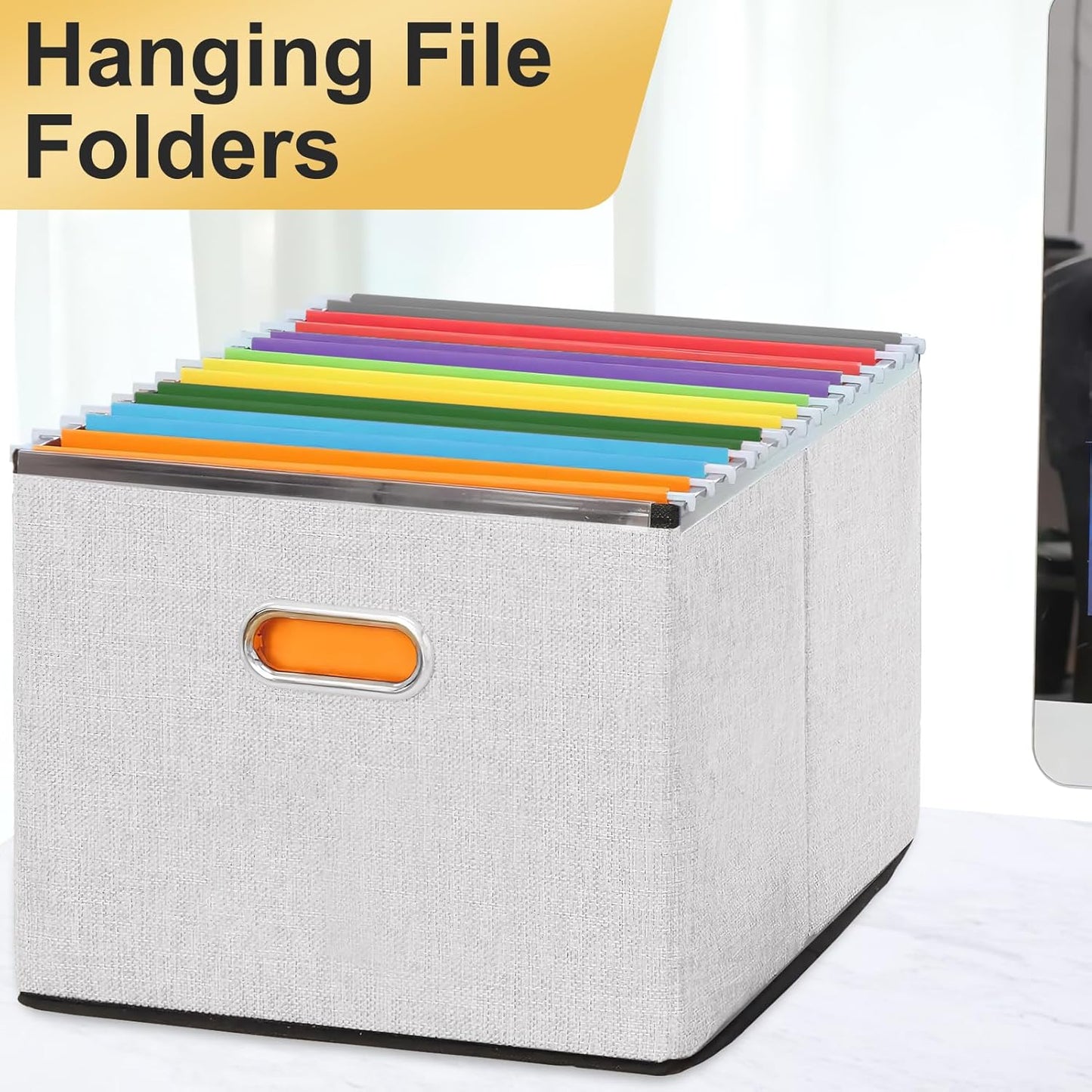 Hanging File Folders, 60 Pack Letter Size Hanging File folders with Tabs, Stay Organized for Your Home and Office Bulk File, Documents and Paper, 10 Colors