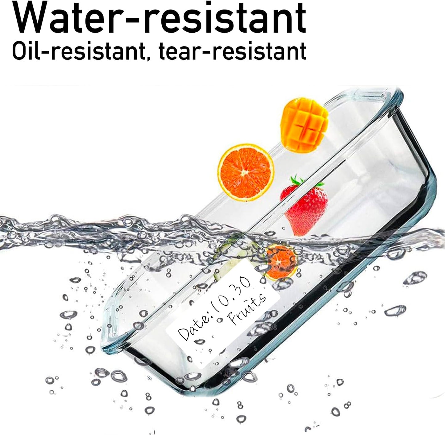 1000 Pcs Blank Removable Freezer Labels Water Oil Resistant for Food Containers Jars Pantry Organization (Each Measures 1” x 2”)