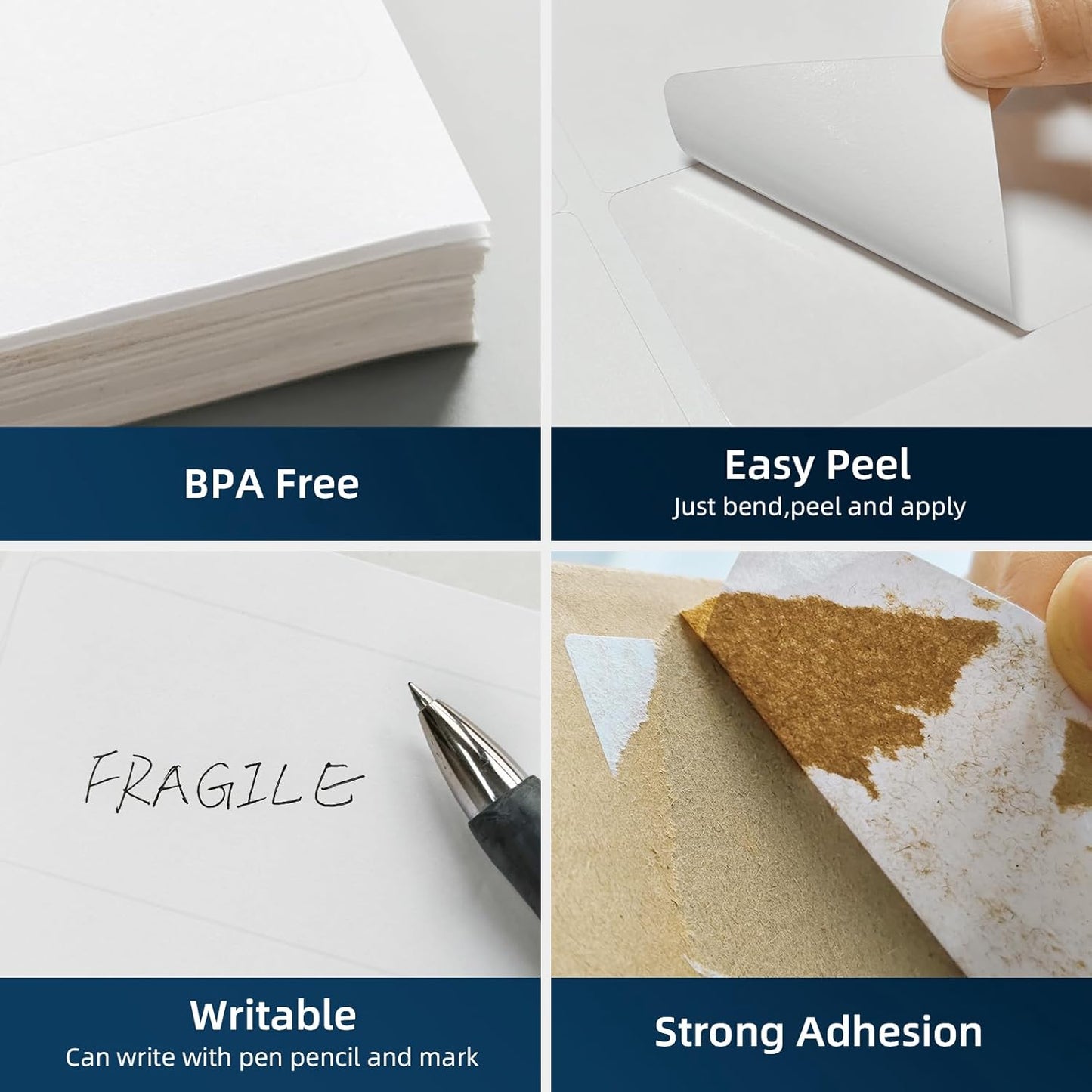 100 Sheets 1000 Pcs 2”x4” 10 Up Shipping Address Labels Compatible with Laser and Inkjet Printers, 2x4 10 Per Page Strong Adhesive Internet Mailing Shipping Labels