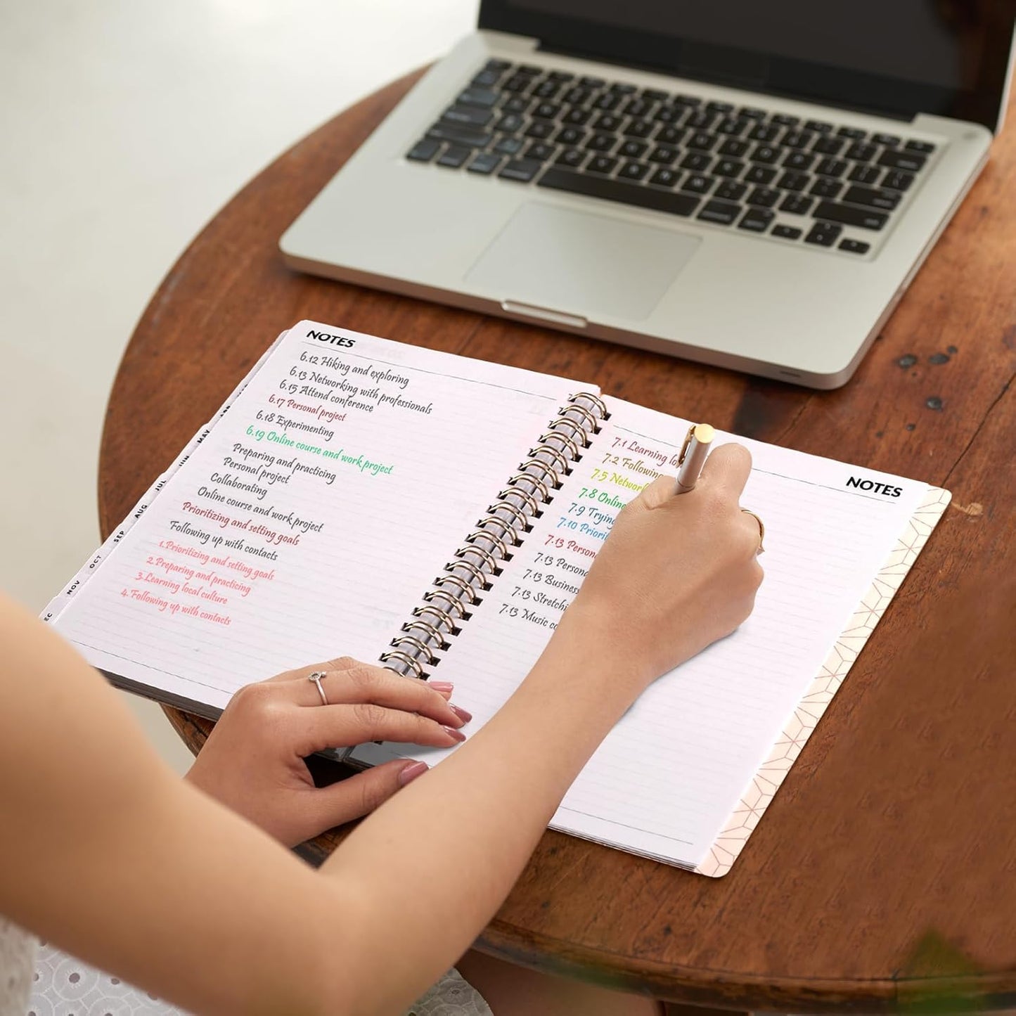 SUNEE Planner 2026 Weekly and Monthly, January 2026-December 2026, 6.4"x8.3", Tabs, Note Pages,Spiral Binding, Eucalyptus