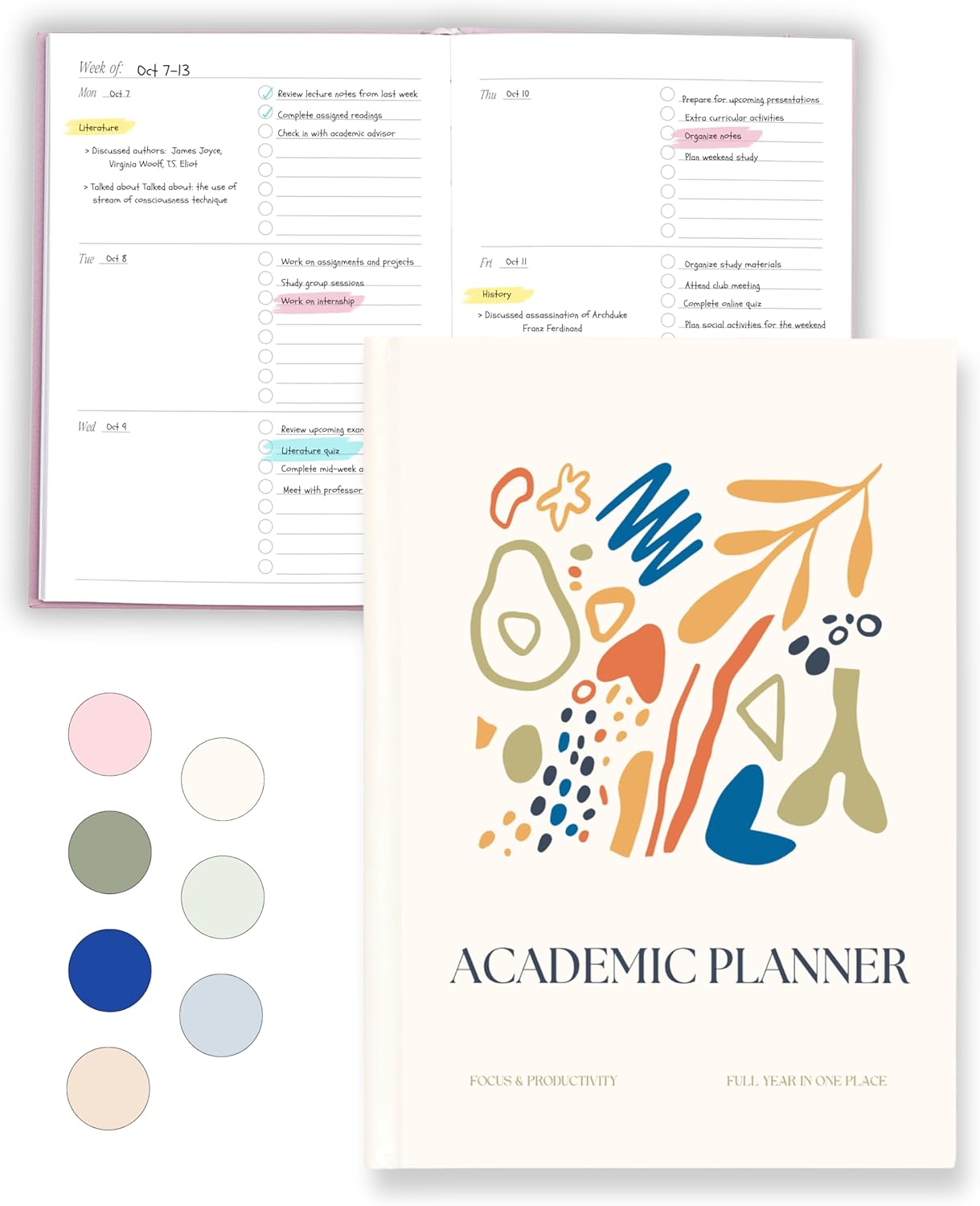 Lamare Academic Planner 2025-2026 – Undated Weekly College Student Planner 2025-2026 For Homeschool, High School, College & Nursing Students