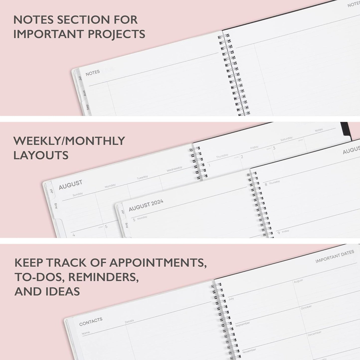 Blue Sky 2024-2025 Academic Year Weekly and Monthly Planner, 8.5" x 11", Flexible Cover, Wirebound, Analeis (130606-A25)