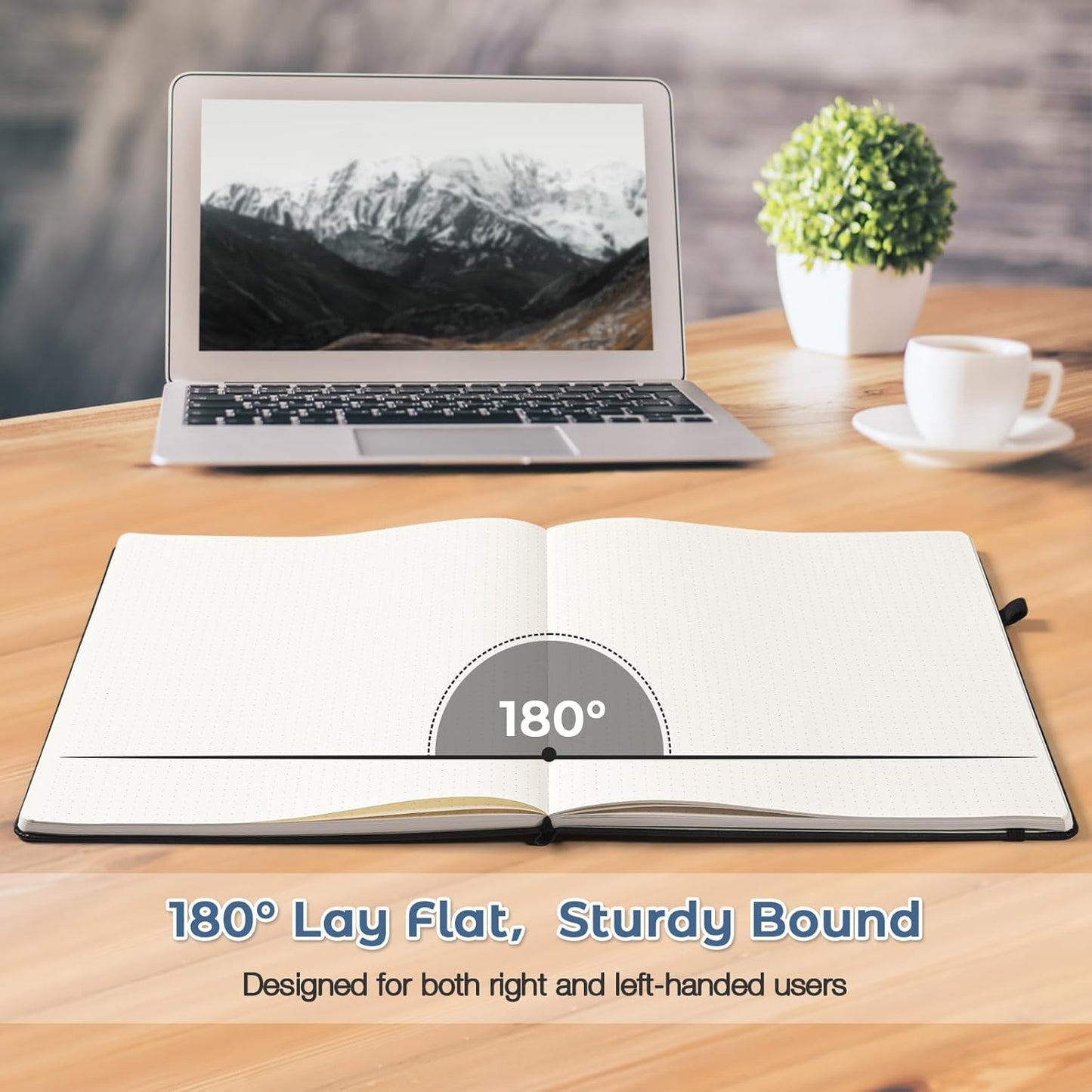 Dotted Journal, Hardcover Notebook 8.5 x 11, Dot Grid Notebook Journal for Women, Men, Large Leather Journals for Writing, Bullet, No Bleed Thick Paper, A4 Notebooks for Work, School, Notes, Purple