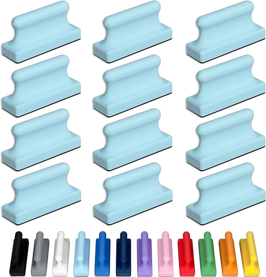 Glassboard Studio Mega Magnets - Neodymium - Heavy Duty, Colorful, Ergonomic, Ideal for Crafting, Quilting, and as Magnetic Knife Holders (12, Ice Blue Pawn)