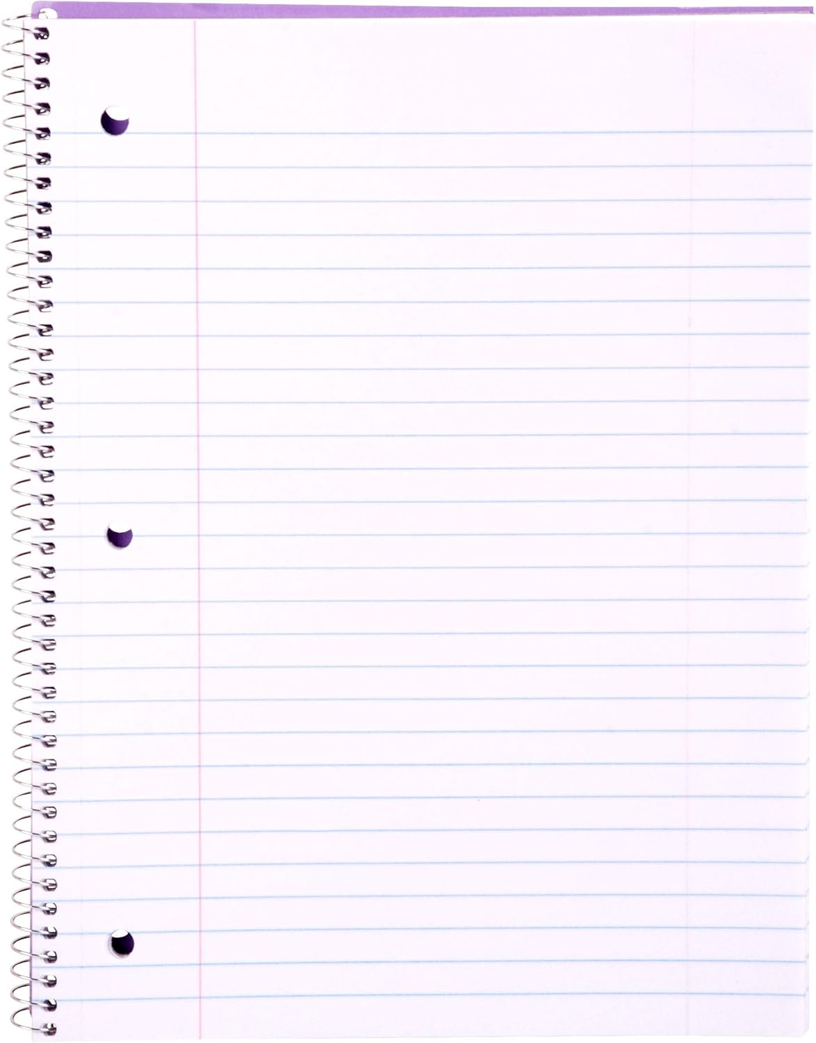 Mintra Office Spiral Notebooks - 1 Subject, Poly Cover, 70 Sheets, WIDE Ruled, 8in x 10in, Bulk Pack, Primary Color Waterproof Covers, Set of 6 - for School, Office, Business, Professional (04658)