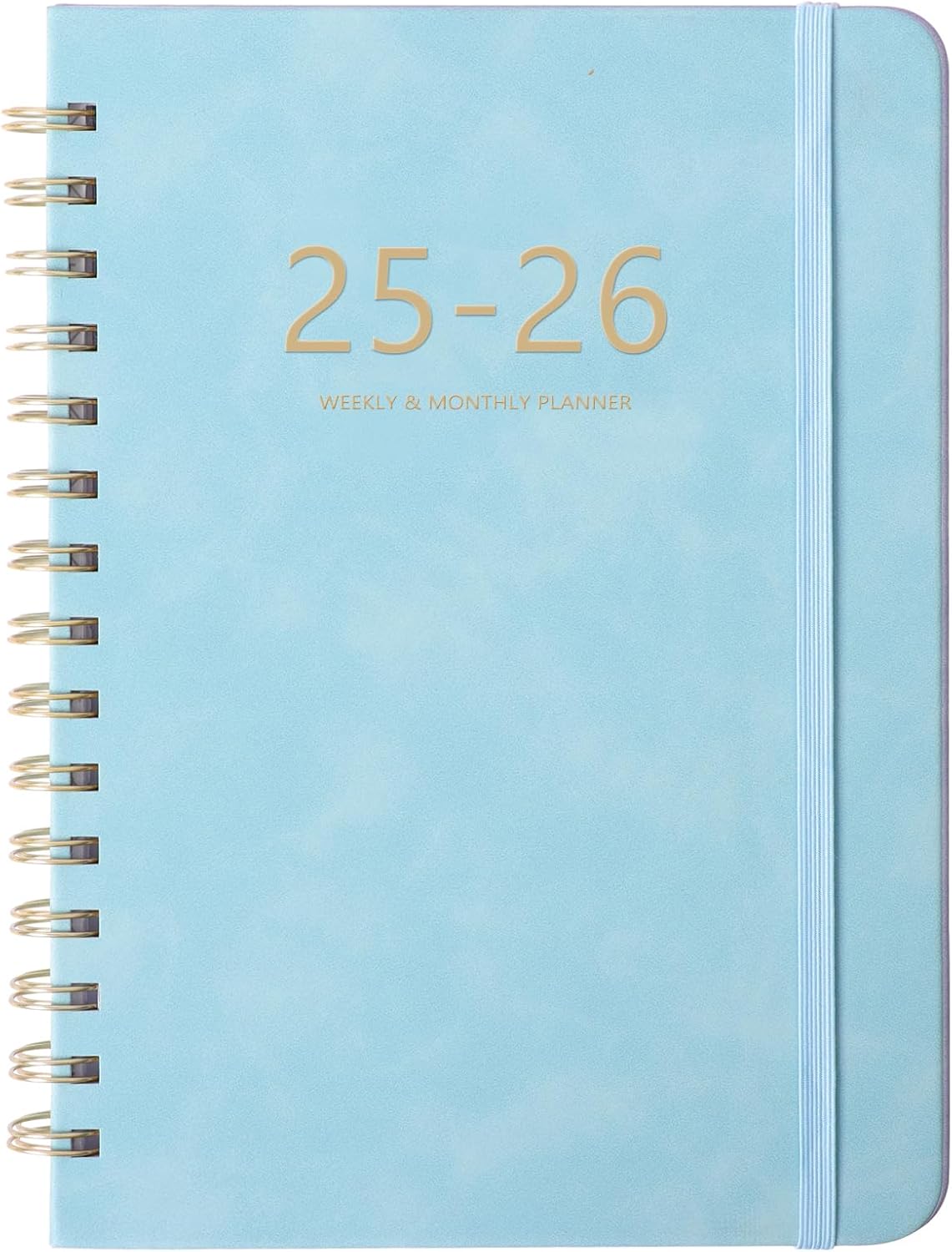 Academic Planner 2025-2026, Weekly and Monthly Calendar Planner, July 2025 - June 2026, 6.4" x 8.5", Faux Leather Cover Yearly Teacher Student Planning Agenda Book with Tabs, Pocket, Notes(Blue)