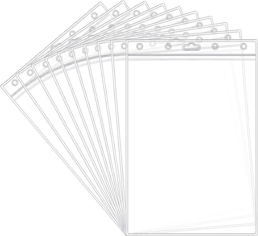 10 Pack Job Ticket Holders 8 1/2" x 11" Waterproof Zip Page Protectors Heavy Duty Dry Erase Document Storage Shop Ticket Holders