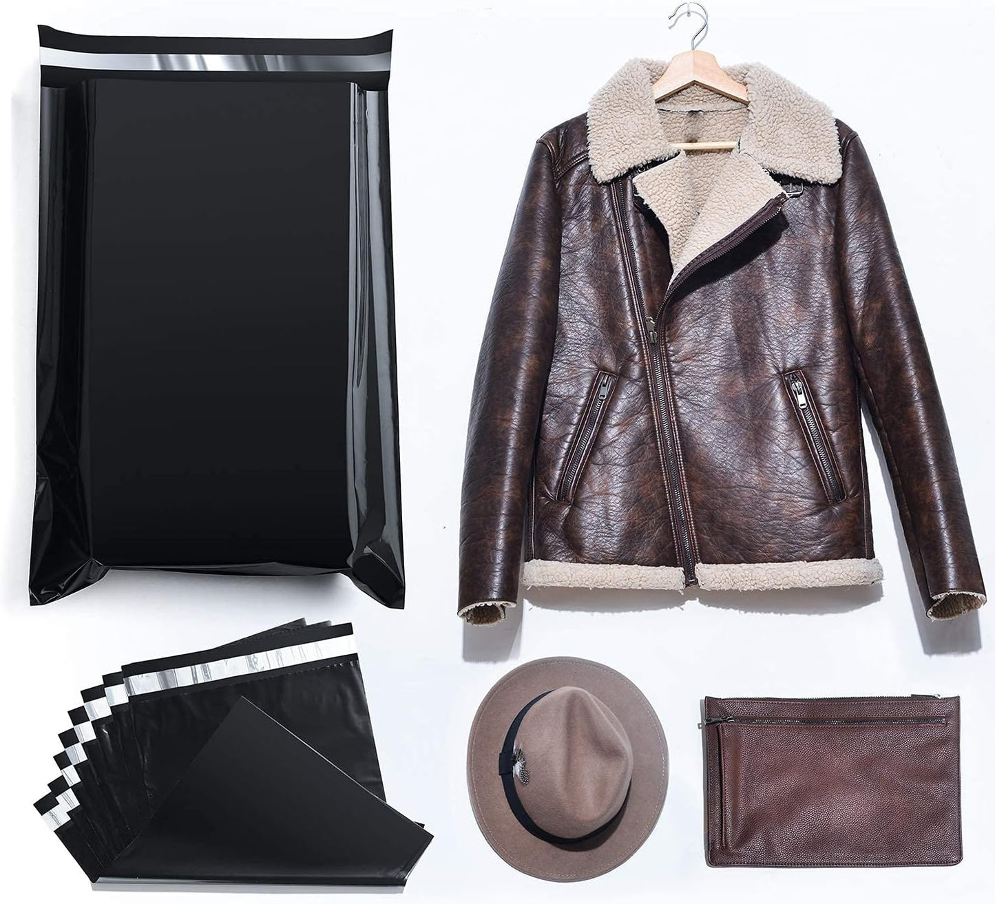 Fuxury 30000 Pcs Large Poly Mailers 24x24 Inch, Waterproof Shipping Bags for Clothing, Strong Adhesive Shipping Envelopes for Small Business Suppliers, Self Seal Mailers Poly Mailing Bags Black