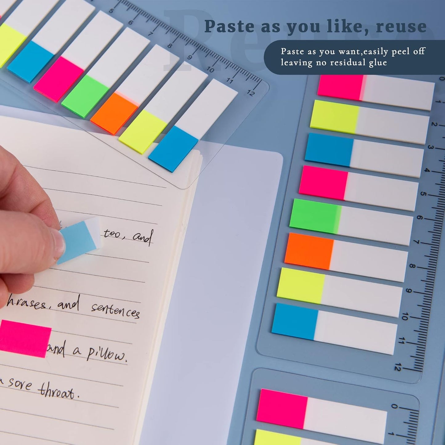 Golcellia 1600 Pieces, Transparent Sticky Notes, Page Markers, Book Tabs, Sticky Note Tabs, Sticky Tabs, Page Tabs, Label Stickers, Pop Up Index Tabs, Tabs Flags Stickers, Index Tabs Flags