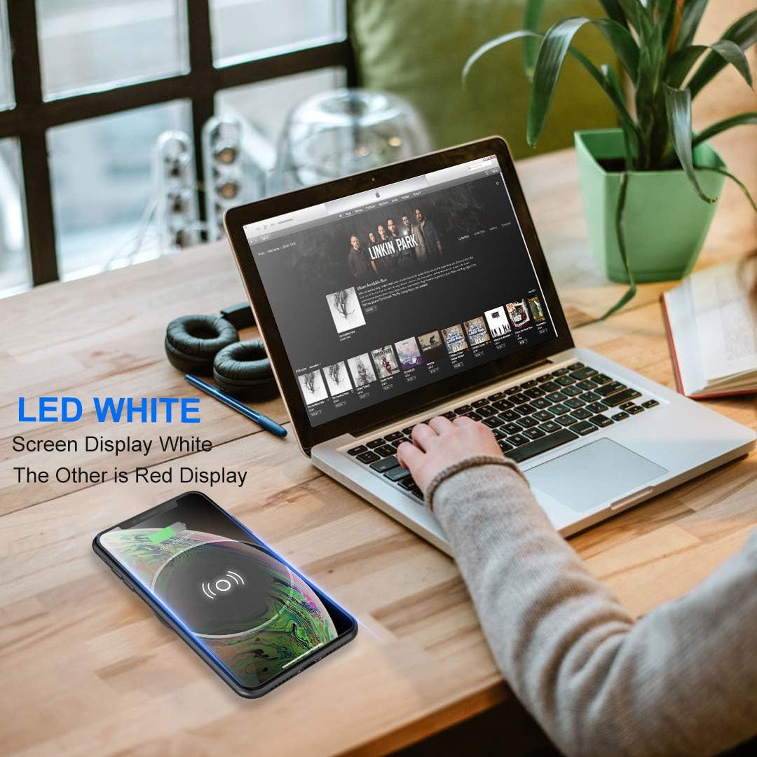 i.VALUX Embed in Desk Wireless Charger,15W Fast Charging Pad Phone Charger,Hidden Desk Grommet Qi Charging Station Compatible with iPhone 17/Air/16/15/14/13/12/11/11 Pro/8/Xs Max/XR/Galaxy S22/S21