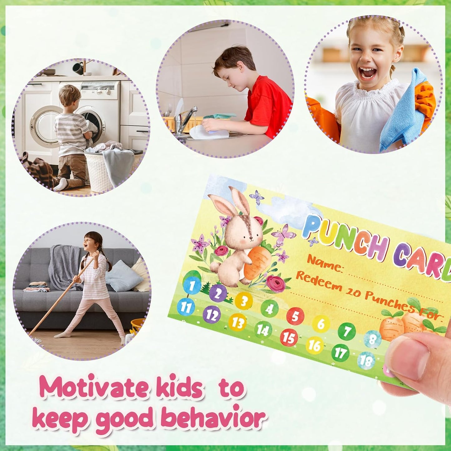 Fumete 400 Pcs Punch Cards for Classroom Reward Cards Behavior Incentive Loyalty Awards for Kids Students Teachers School Business, 8 Styles, 3.5 x 2 in(20 Cute Animal Punches Style)