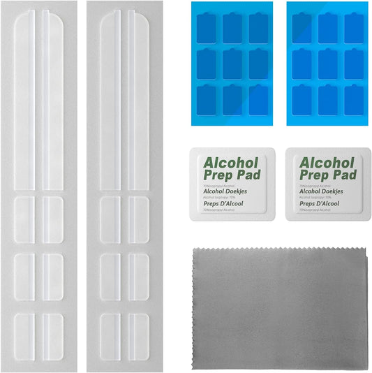 Privacy Screen Adhesive Strips and Slide Mount Tabs for Laptop Computer Monitor, Privacy Screen Slide Mount Tabs *2, Privacy Screen Adhesive Strips *2, 1pcs Microfiber Cloth, 2pcs Screen Cleaning Kit