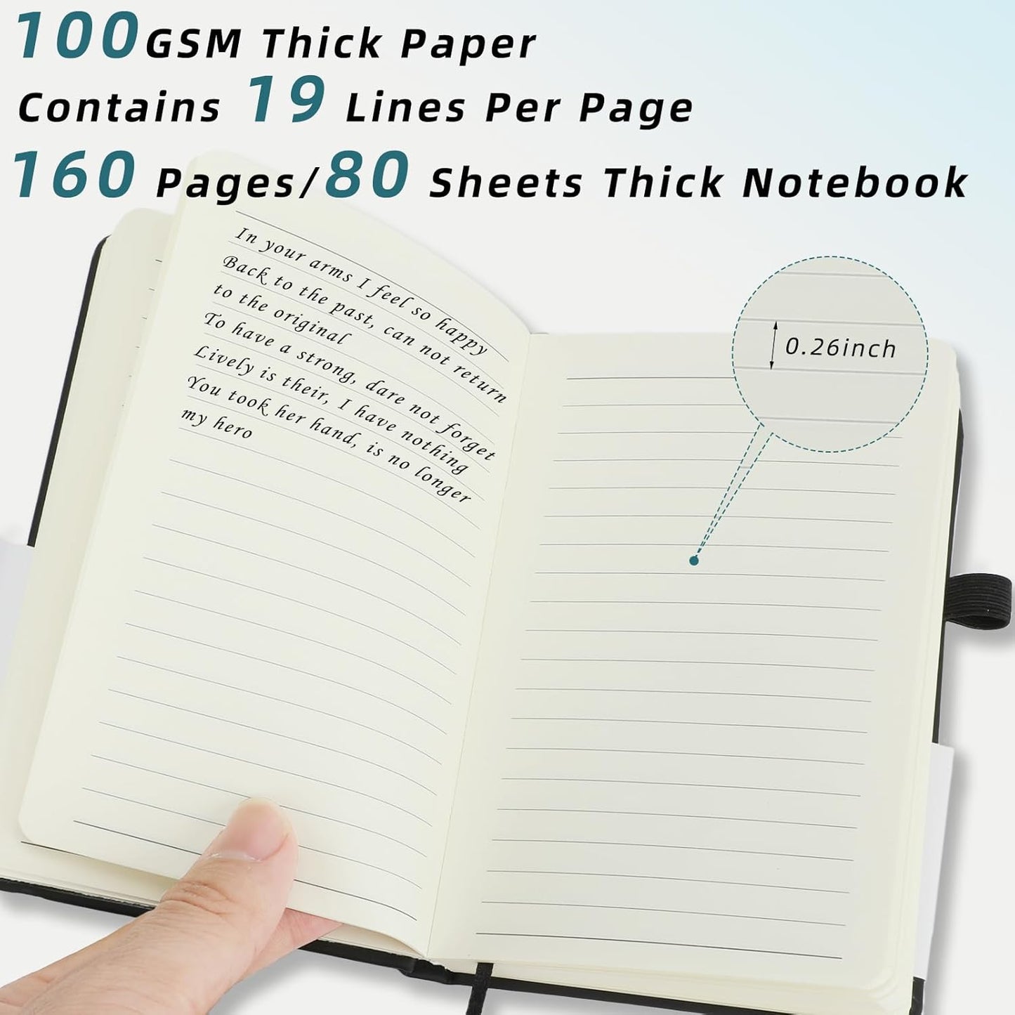 Coopay 12 Pack A6 Pocket Small Notebook with 12 Pens Bulk Classic Hardcover Leather Journal Set with Pen Holder for Men Women Writing, Office, Home, School, Business, 100GSM, 3.5” x 5.5”, Multicolor