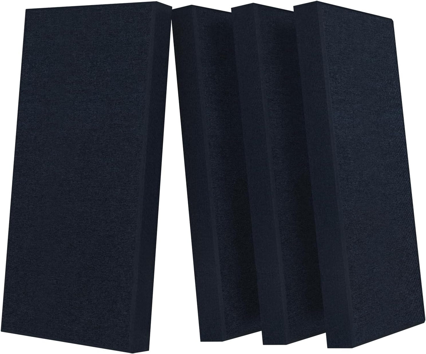 UMIACOUSTICS 4 PCS Acoustic Panels with Hanging Hardware, 2” Thick Fiberglass Sound Proof Panels for Studios, Office, Home Theater Ceiling or Wall- Navy Blue