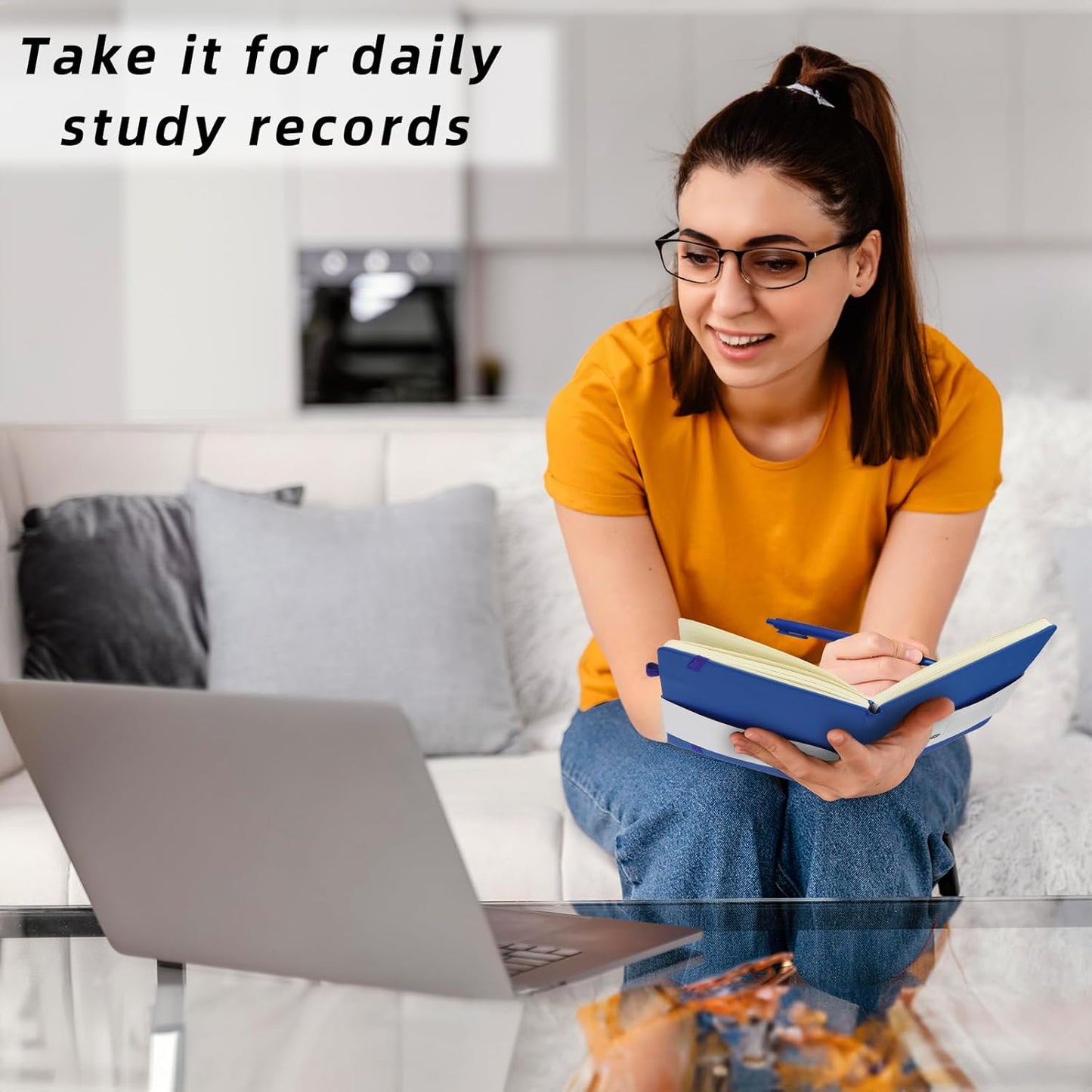 Coopay 12 Pack A5 Journal Notebook with 12 Pens Bulk Classic Ruled Hardcover Leather Journal Set with Pen Holder for Men Women Writing, Office, Home, School, College, Business, 8.3” x 5.5” (6 Colors)