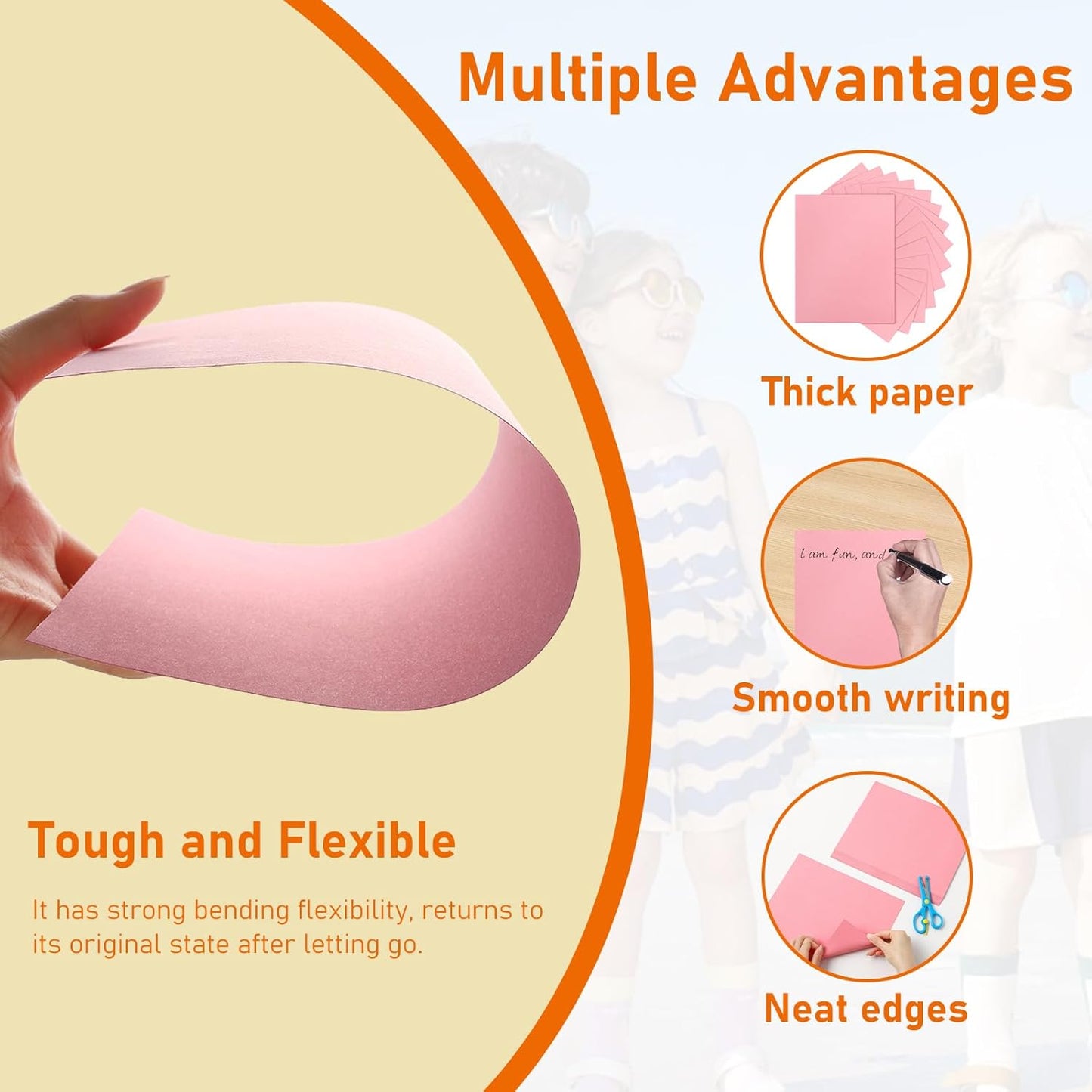 100 Sheets Candy Pink Cardstock 8.5 x 11 Craft Paper, 75lb Premium Certificate Paper Card Stock for Wedding Invitations, Graduations, Memus, DIY Making Cards, Party Decorations