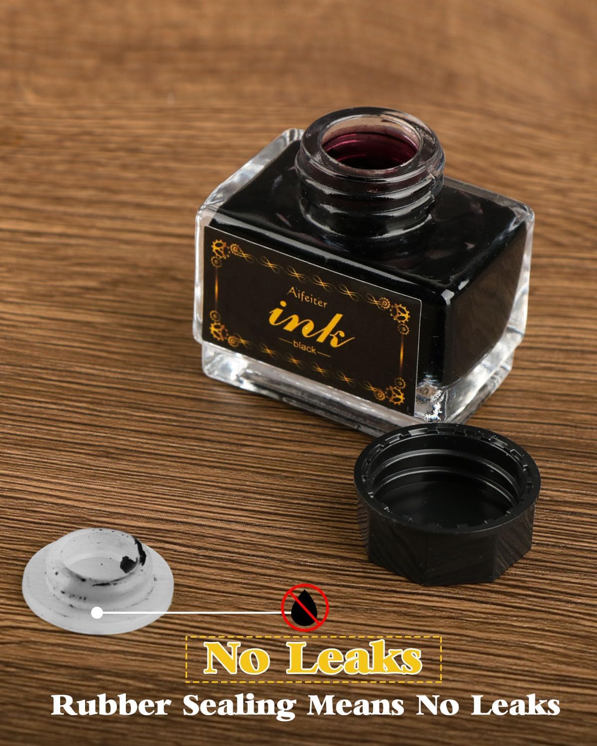 Calligraphy Ink 15 ml Black Ink,Suitable for quill pens Quill dip Pen Calligraphy Pen Drawing Pen,Carbon Free Ink for pens