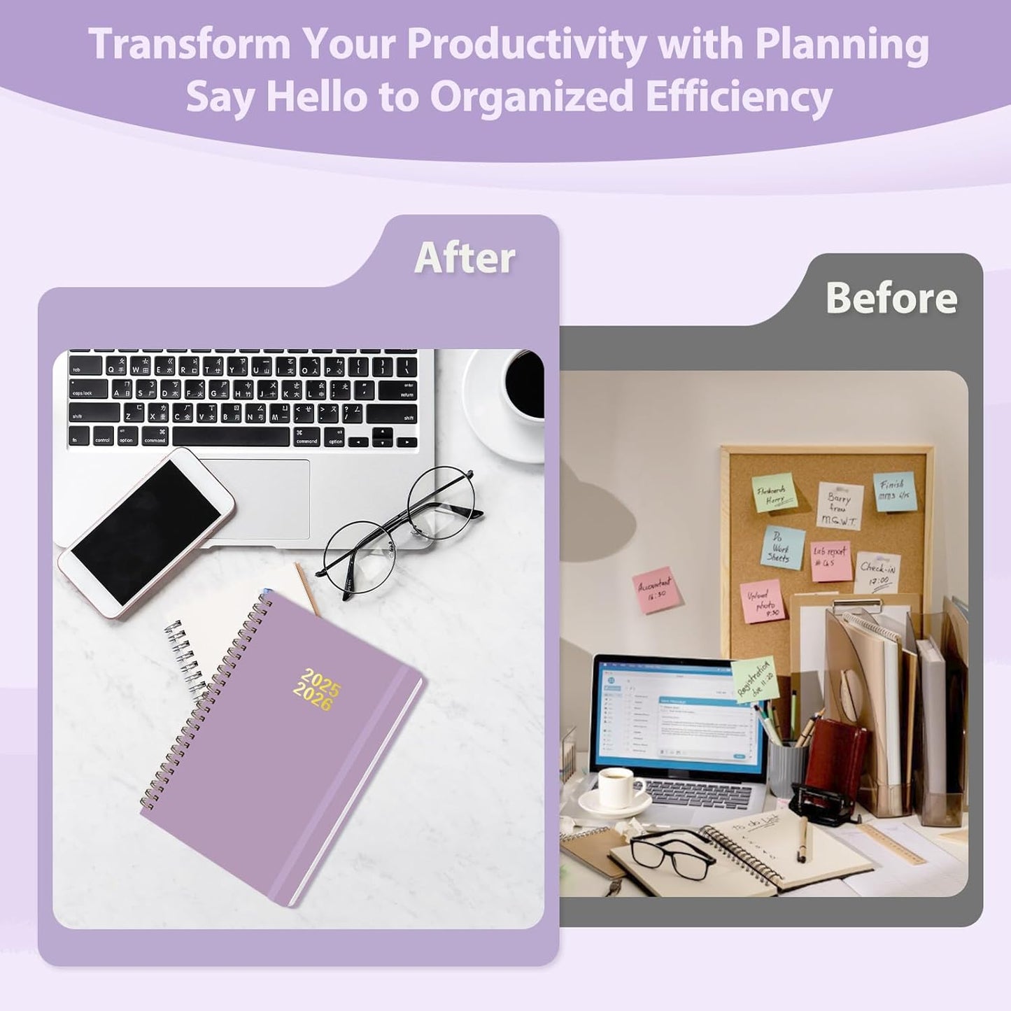 Planner 2025-2026, Weekly and Monthly Calendar Academic Planner (July 2025 - June 2026), Hardcover Teacher School Student Agenda with Tabs, Ideal for School Office Supplies, A5 (6.3" x 8.5")