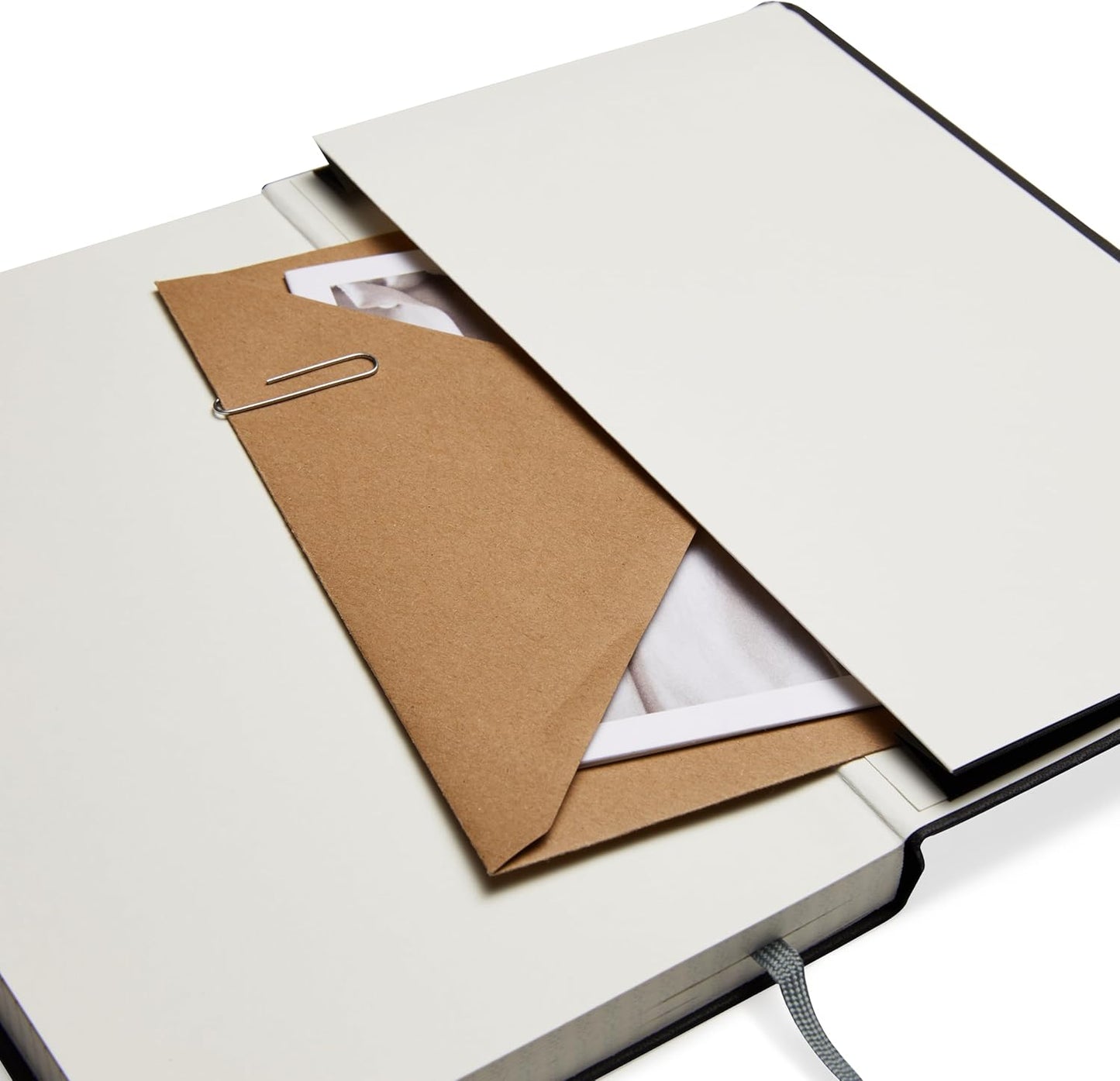 Amazon Basics Classic Lined Notebook, 240 Pages Hardcover, 5 x 8.25-Inch, Black