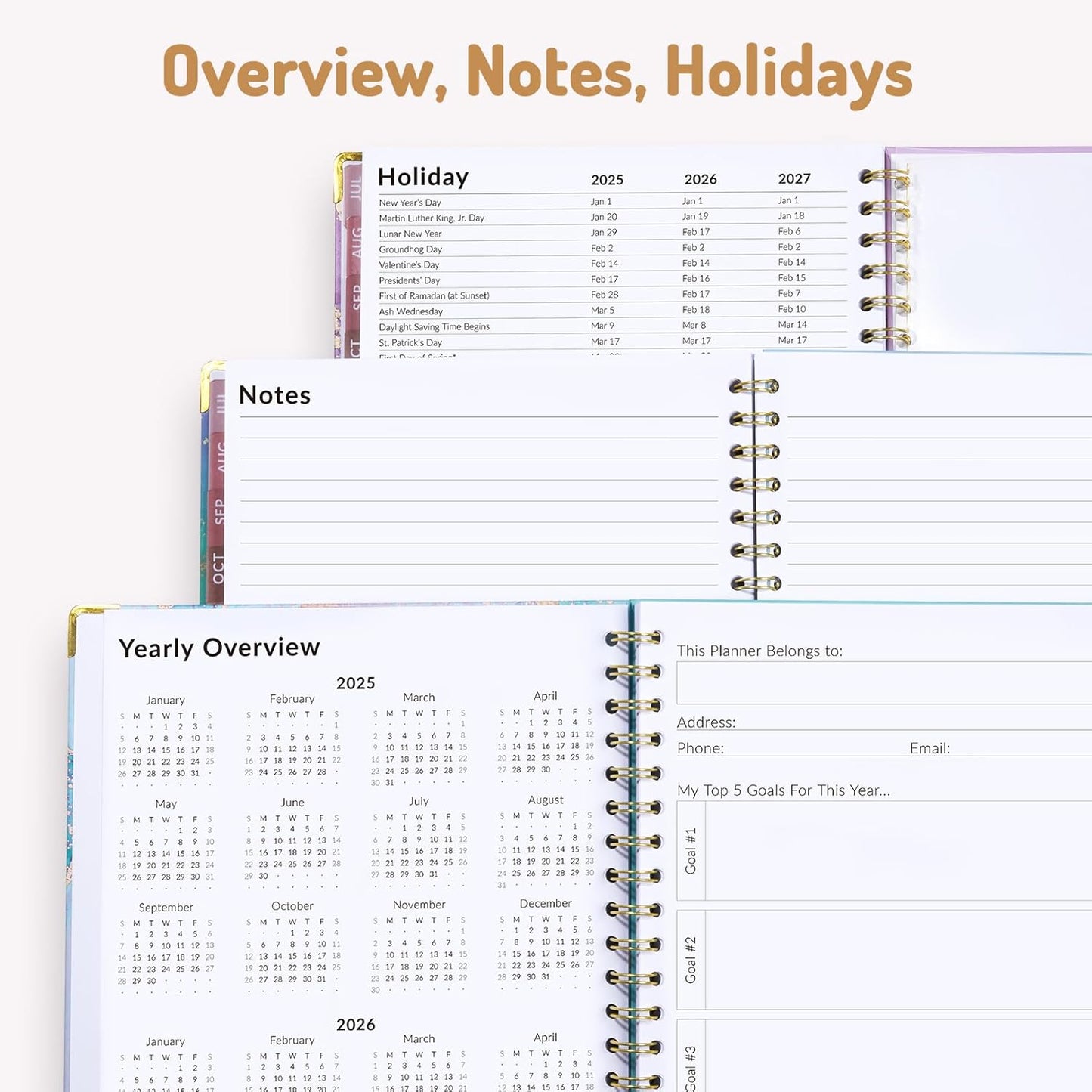 Forvencer Planner 2025-2026 for Women, Academic Year Monthly and Weekly Calendar Planner, July 2025 - Jun 2026, Hardcover Student Teacher Planner Agenda Book with Tabs, 8.5" x 11", Pink