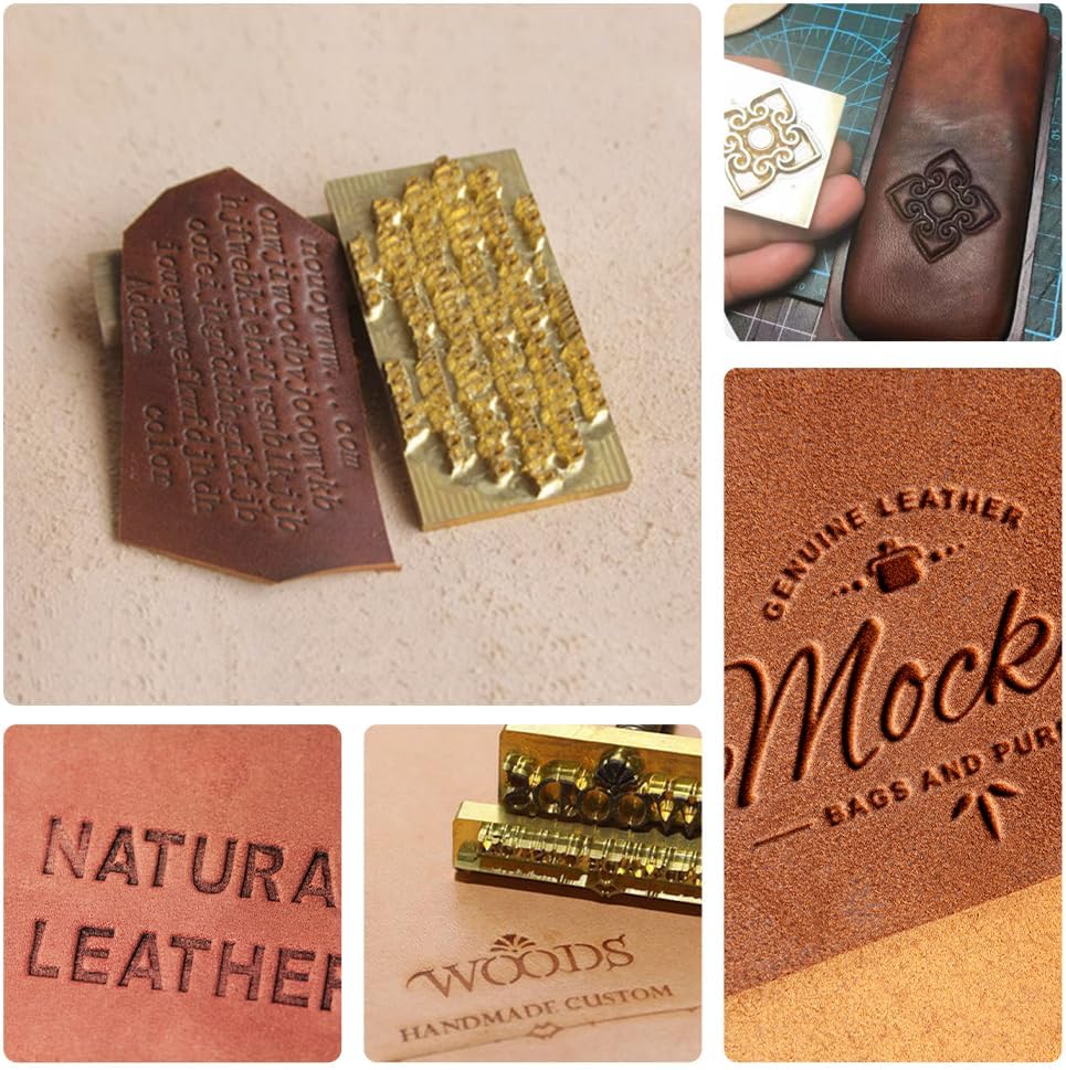 HDSD Custom Leather Stamp, Personalized Embossing with Your Text/Logo, Great Gift for Leather Craftsman