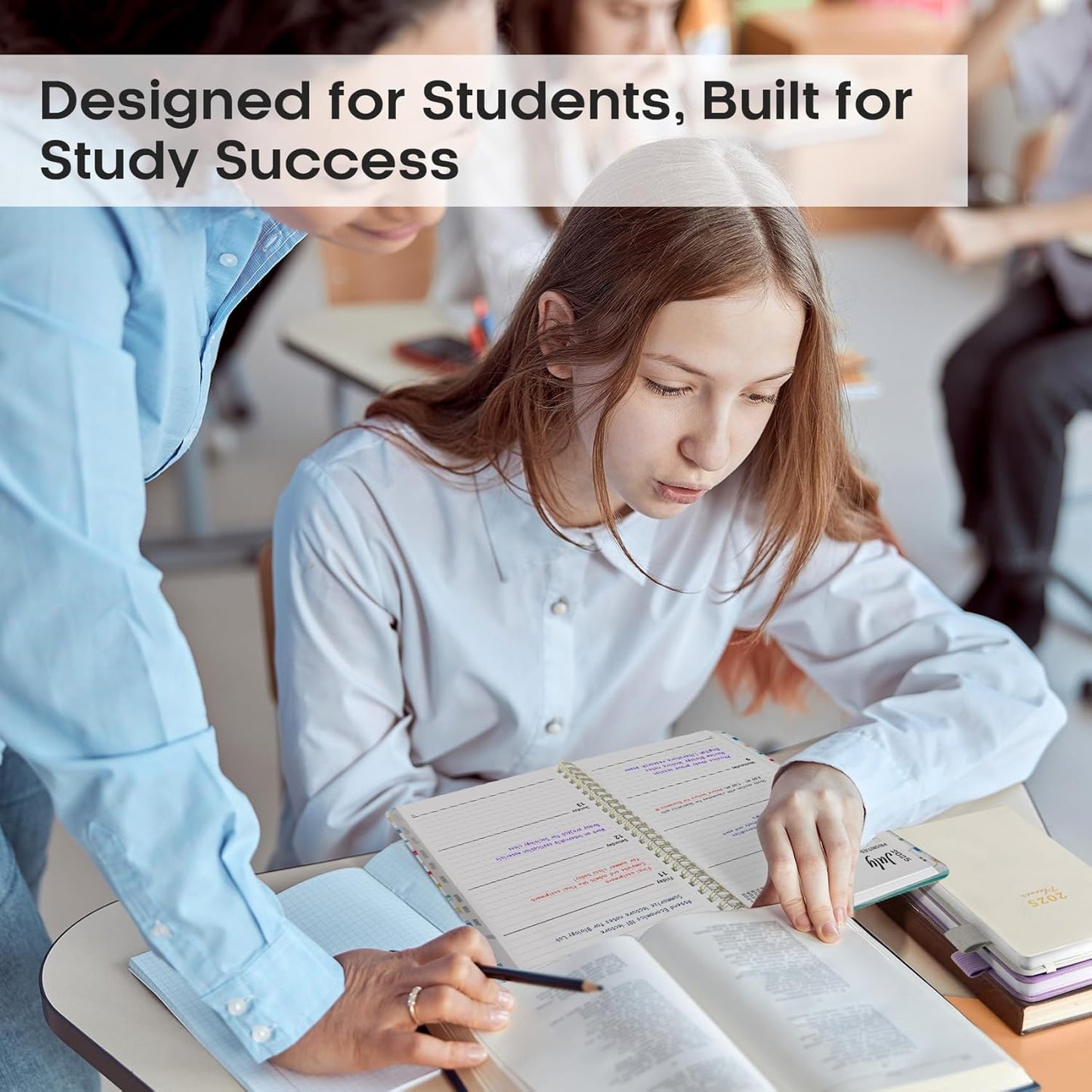 Planner 2025-2026, Academic Year Weekly and Monthly Calender Planner, July 2025 - June 2026, Spiral Bound School Planning Tool, Perfect for Teacher, Student, Women & Men - A5 (6.3" x 8.5"), Color Lines