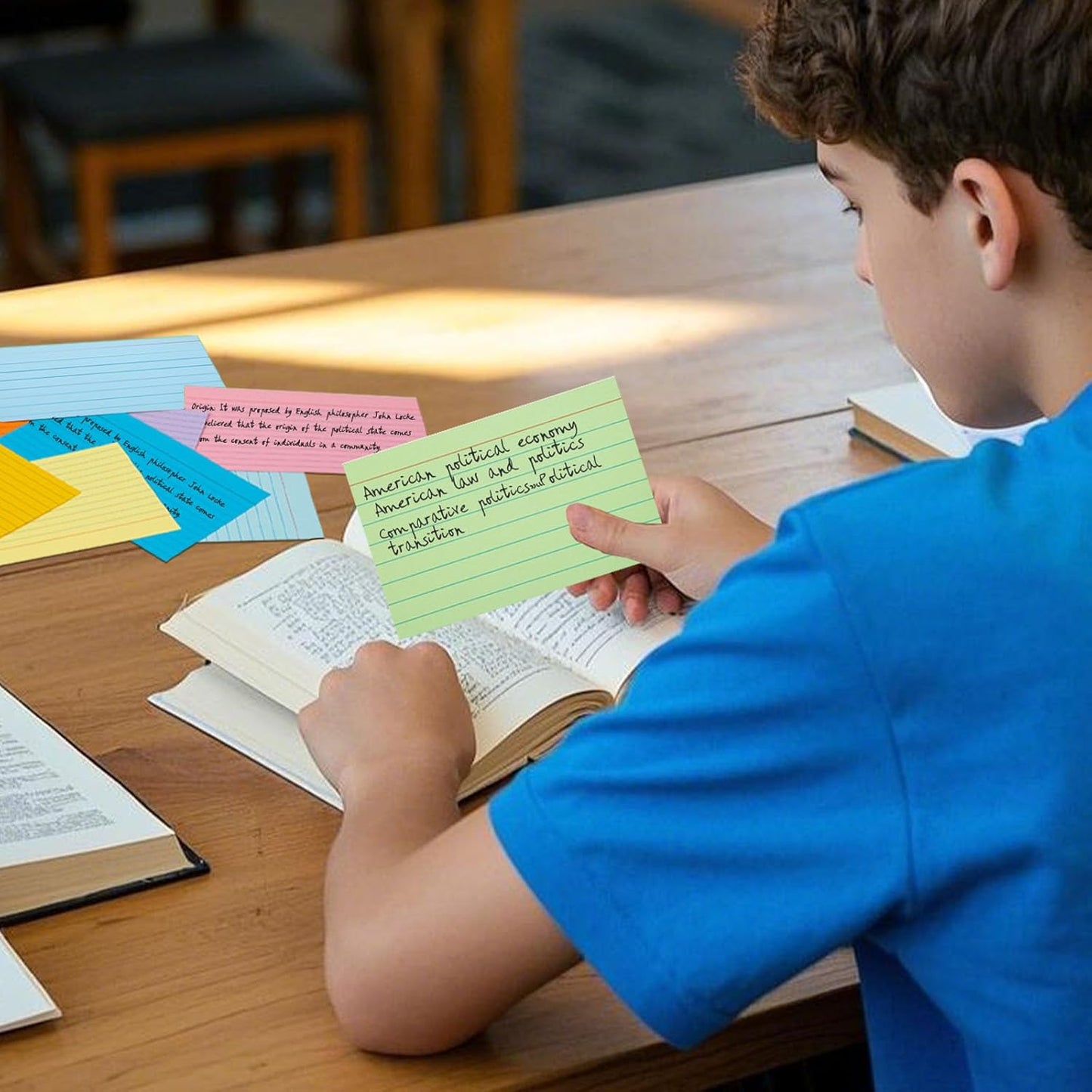 Koogel Index Cards 3x5, 300 Count, Colored Flash Card Lined Ruled on Both Side, Heavyweight Notecards for Back to School Studying Learning College Office Home Taking Notes Supplies, 8 Assorted Colors