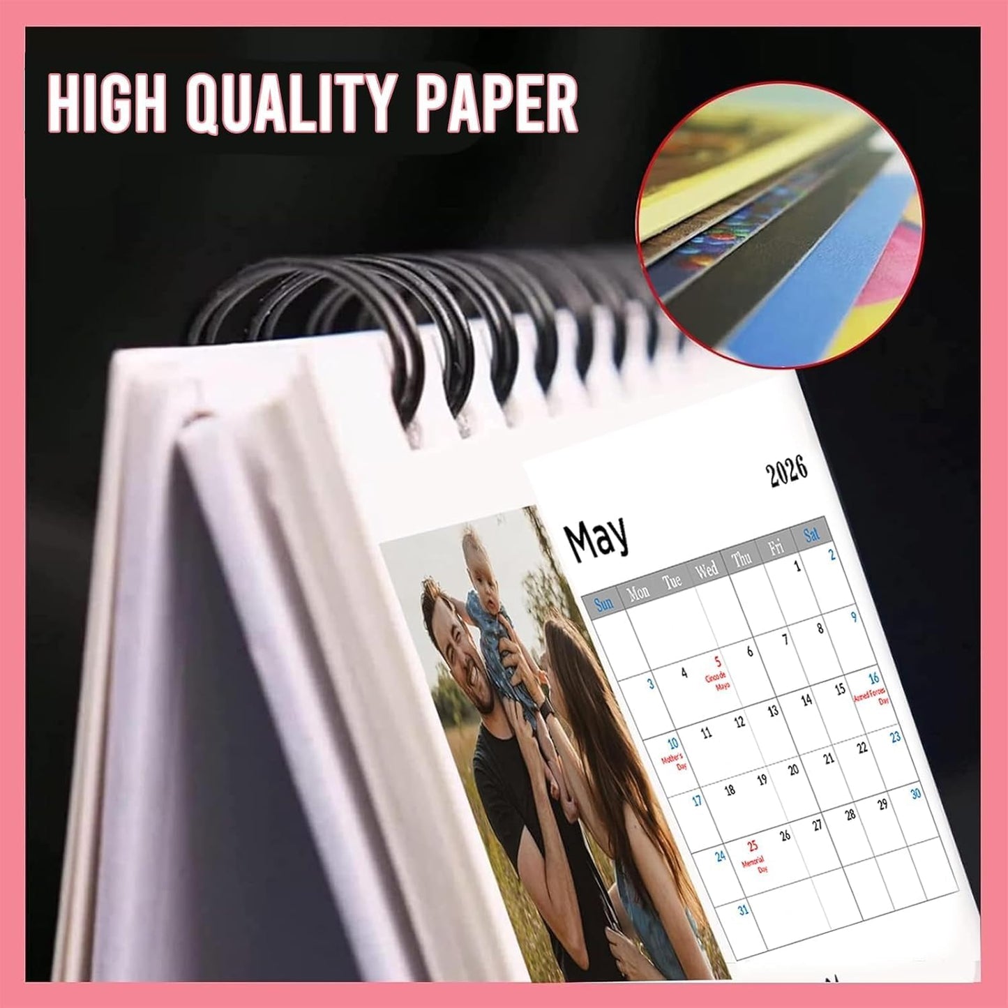 Custom Calendar 2026 for Home & Office - Print Your 13 Memories,Make Your Own Personalized Calendar Customized Christmas Gift &use your photo (Desk Calendar, 10 packs)